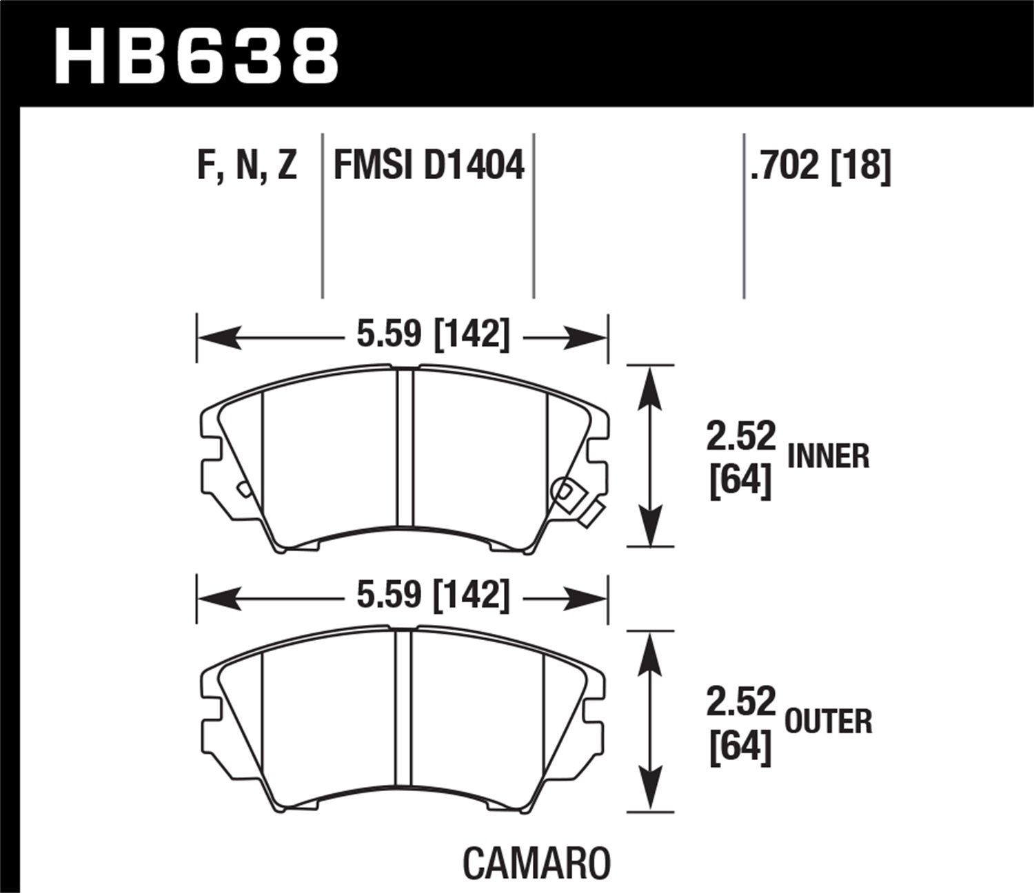 HB638Z.702 High-Performance Ceramic Brake Pads for Cars & Trucks - Low Noise, Dust-Free, Long-Lasting - Perfect for Daily Commuting, Highway Driving & Performance Vehicles