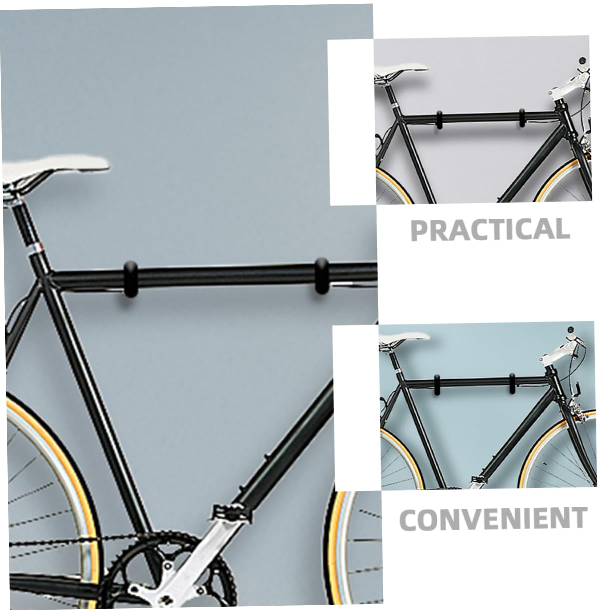 Hoement 8-Pack Heavy Duty Bike Wall Hooks - Garage Storage Rack for Bicycle Organization - Space Saving Bike Hangers for Home, Garden, Warehouse & Garage (Perfect for Vertical Bike Storage in Small Spaces)
