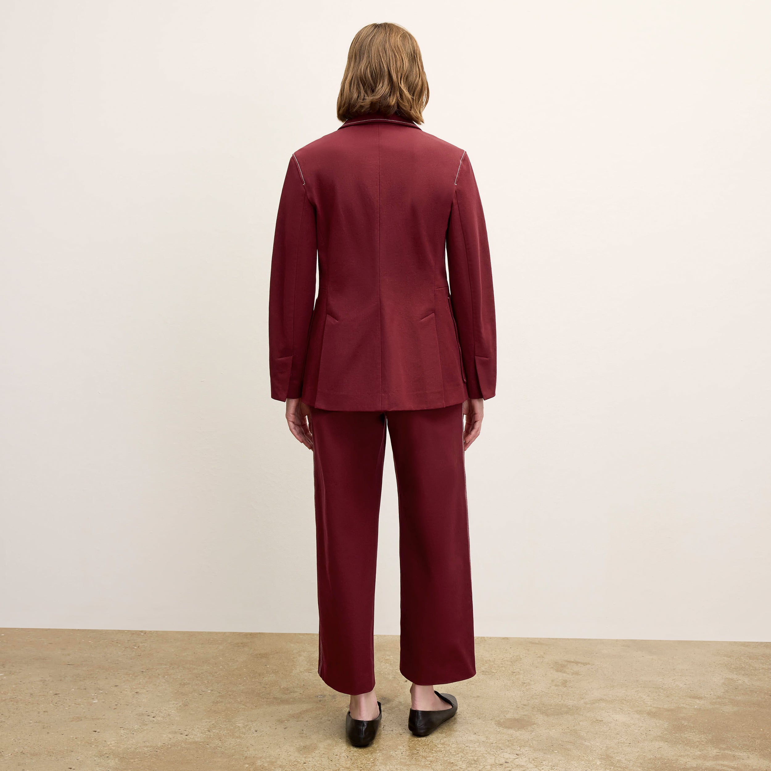 Grenville Jacket - Eco-Friendly Contrast Stitch Denim Alternative in Berry Jam Color | Perfect for Casual Outings & Outdoor Adventures