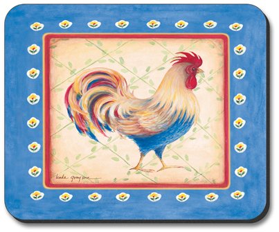 Vintage Rooster Garden Art Mouse Pad - Non-Slip Desk Mat for Computer, Laptop & Office Decor - Perfect for Home, Office & Gaming Setup