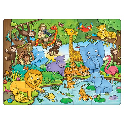 Who's in The Jungle - 25 Piece Animal Puzzle for Kids | Fun Learning & Educational Toy for Toddlers | Perfect for Home, Classroom & Travel Activities