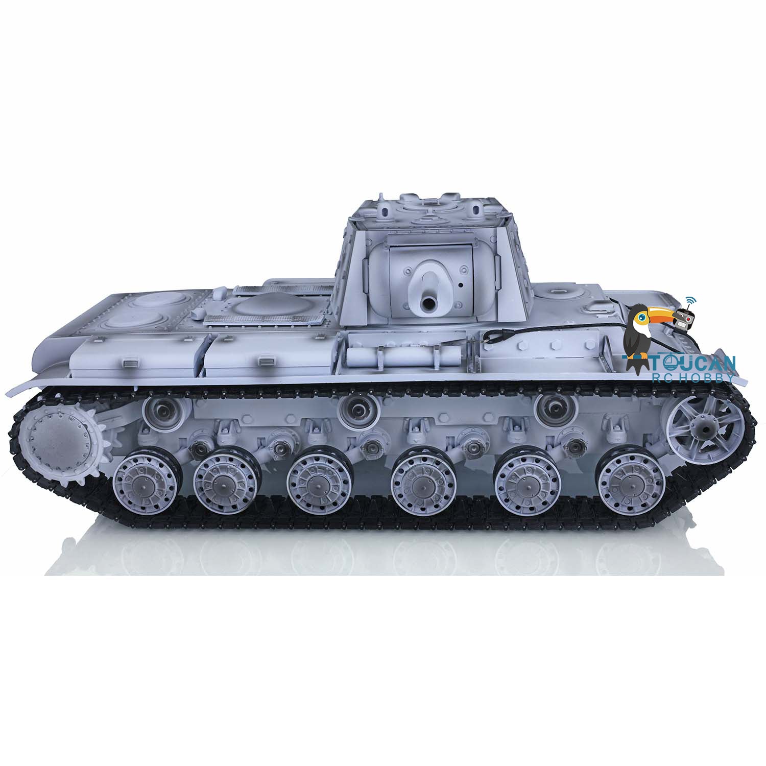 Henglong 1/16 7.0 Scale RC Tank - Customized Soviet KV-1 Model with 360° Rotating Turret, Metal Tracks & Wheels - Realistic Military Vehicle for Collectors & Hobbyists (Perfect for Battle Reenactments & Display)