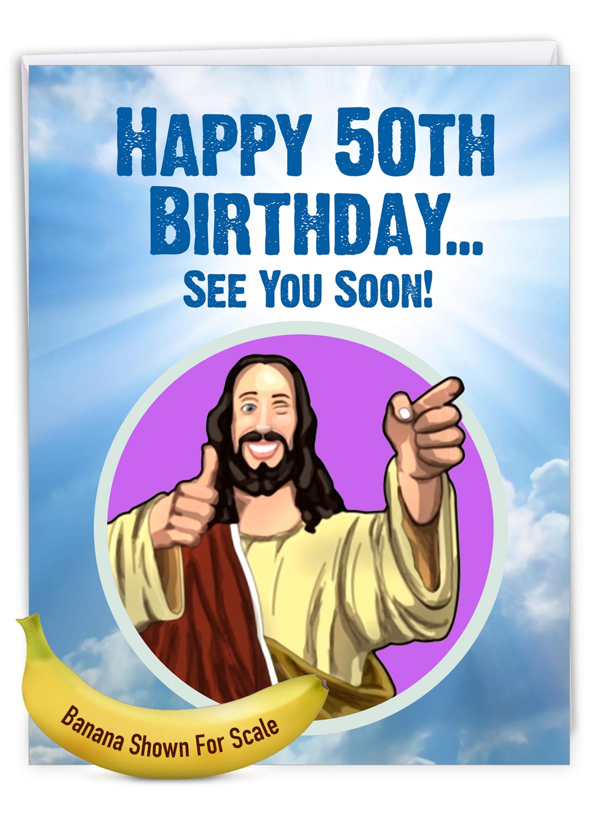 Funny 50th Birthday Card for Men & Women - 8.5 x 11 Inch Humorous Milestone Greeting Card - Perfect for 50th Birthday Parties, Gifts & Celebrations - NobleWorks J9065MBG