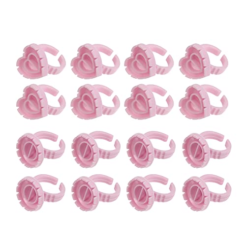 Mobestech 200pcs Disposable Eyelash Extension Glue Rings Holder - Lash Adhesive Cups for Professional Fanning & Blossom Technique | Perfect for Salon, Home Use & DIY Lash Artists