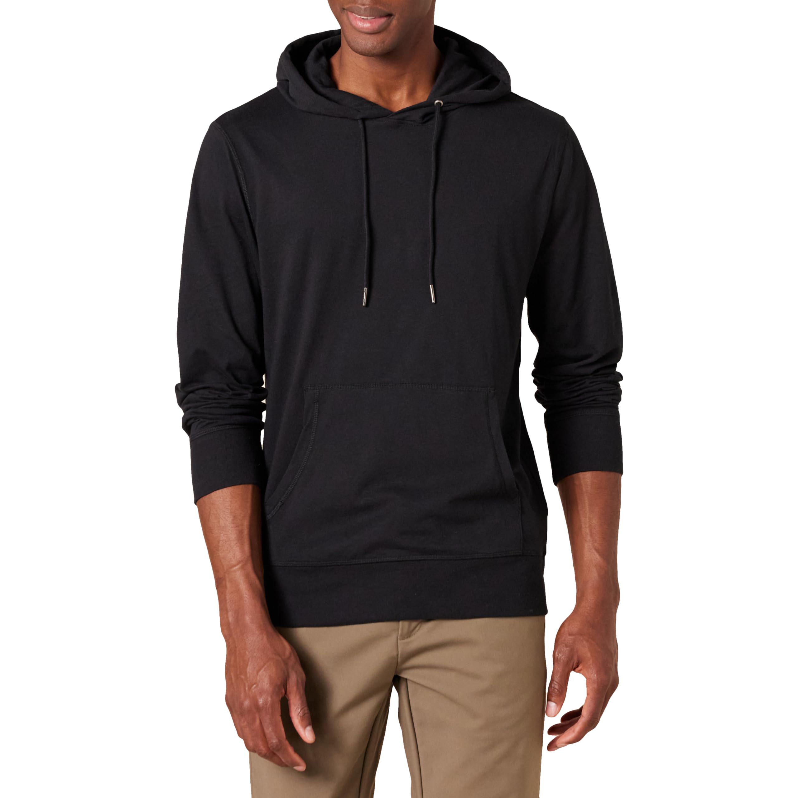 Amazon Essentials Men's Lightweight Jersey Pullover Hoodie - Soft Comfortable Casual Sweatshirt for Everyday Wear, Gym, and Outdoor Activities