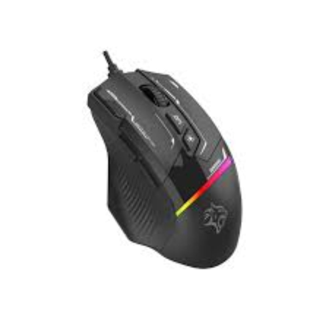 Porodo Gaming Mouse 8D RGB Wired Ergonomic Optical USB Mouse for PC Laptop - Perfect for FPS, MOBA Games & Office Work