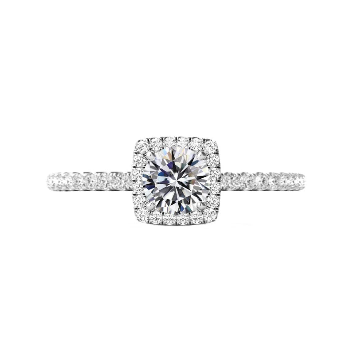 2 CT Round Moissanite Engagement Ring Set - Vintage Halo-Setting Wedding Band, Solitaire Bridal Ring for Women, Anniversary Gift, Promise Ring in Sterling Silver | Perfect for Proposals, Weddings, Anniversaries & Special Occasions
