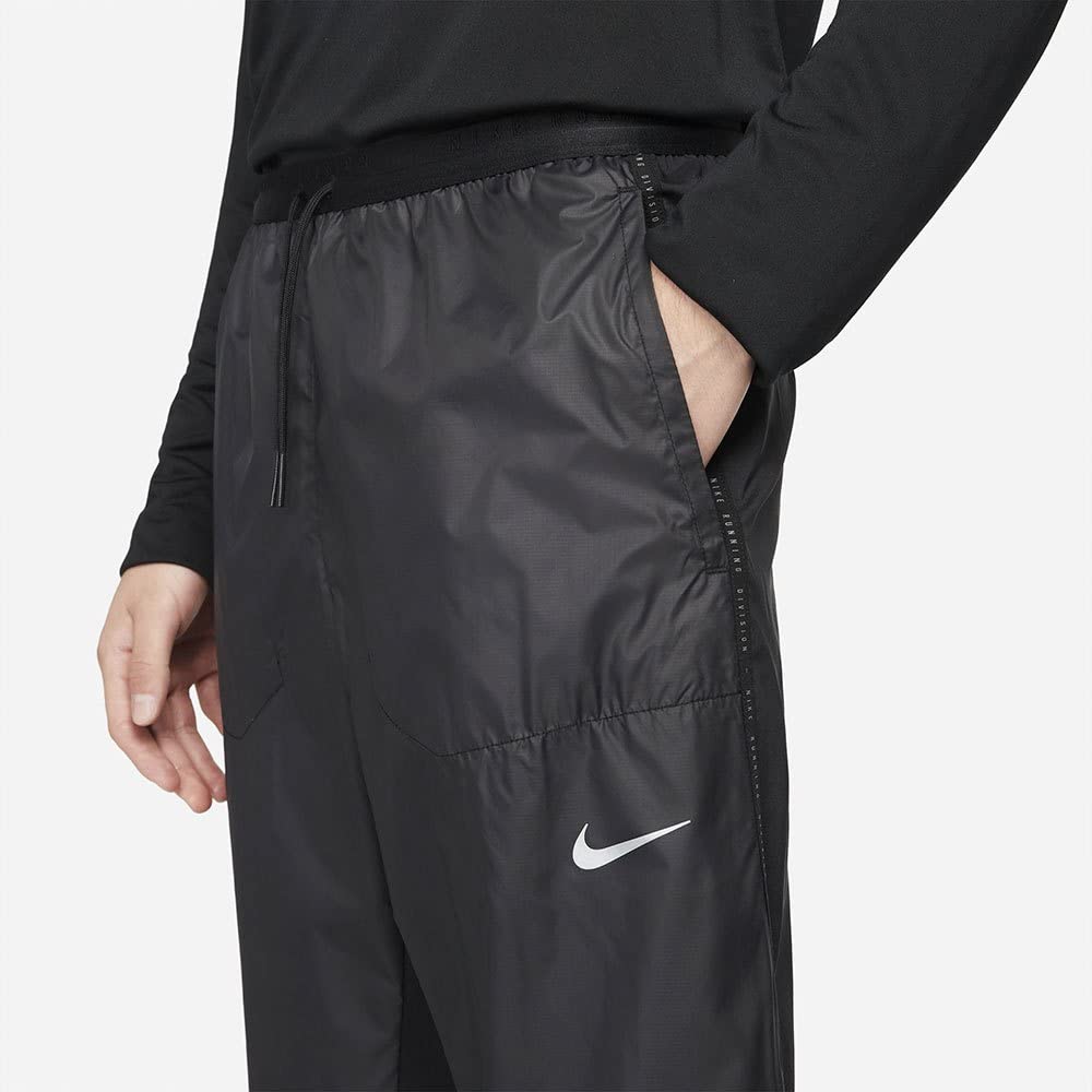 Nike Run Division Phenom Elite Flash Men's Running Pants - Medium, Black/Black - Lightweight & Breathable for Marathon Training & Gym Workouts