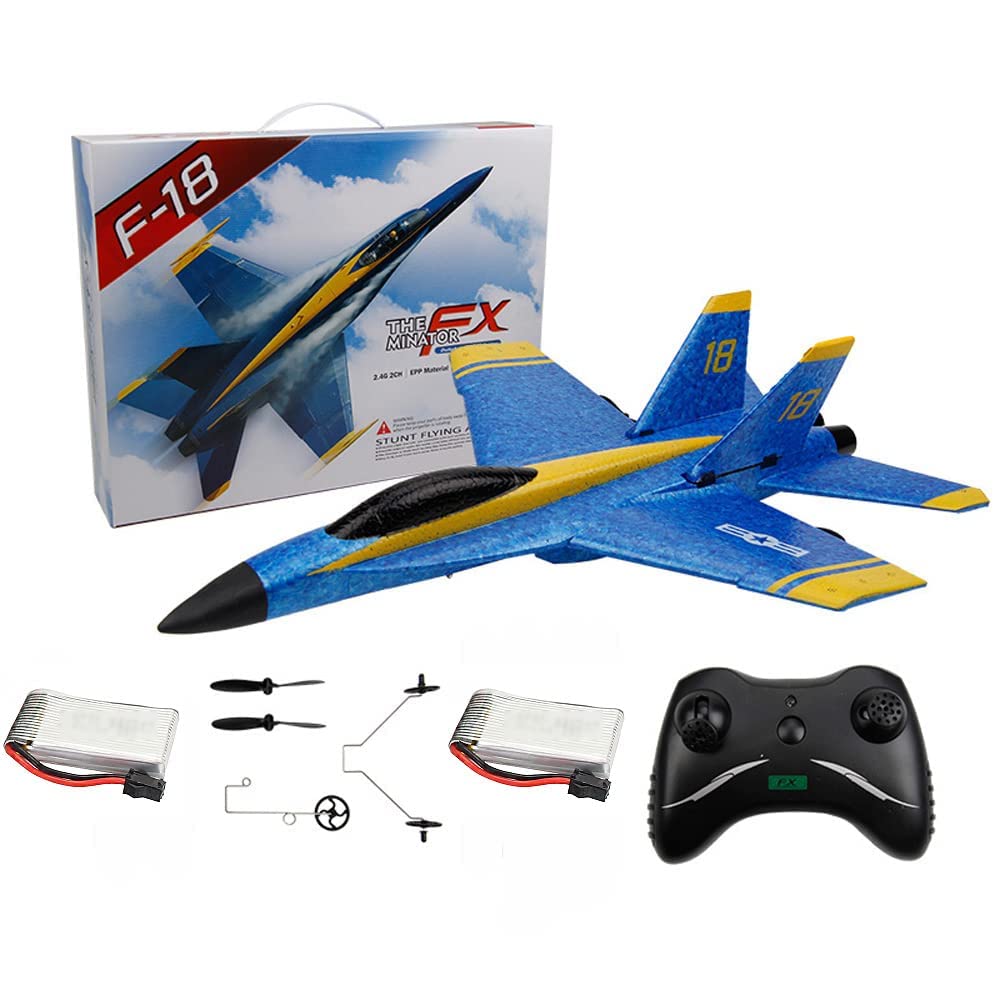 2.4GHz RC Airplane - 2 Channel Remote Control Foam Glider with 2 Batteries | Ready to Fly Fixed Wing Aircraft Toy for Kids, Beginners & Adults | Outdoor Play, Birthday Gifts & STEM Learning