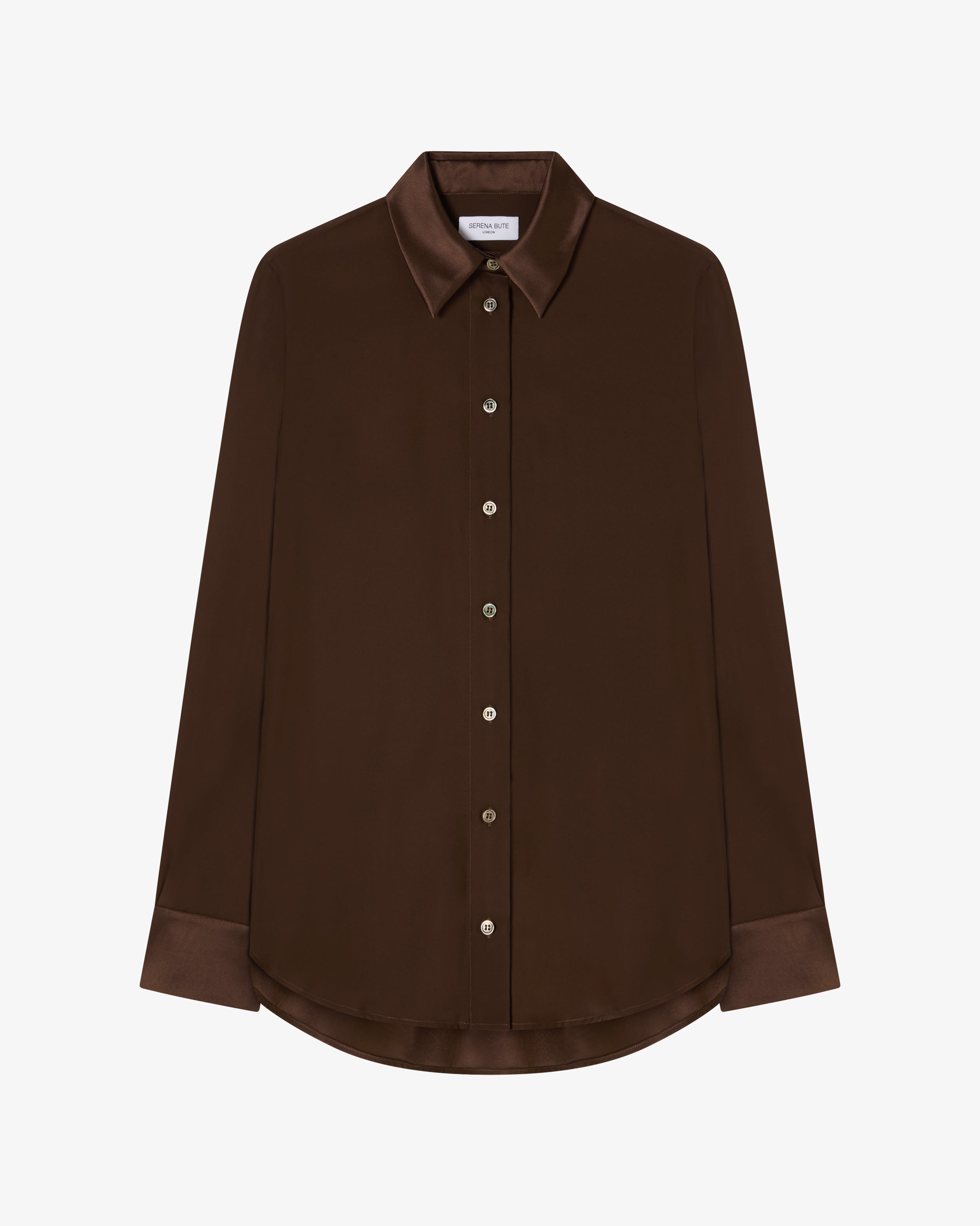 Premium Silk Classic Shirt for Men - Chocolate Brown | Elegant Business & Formal Wear | Perfect for Office, Weddings & Special Occasions