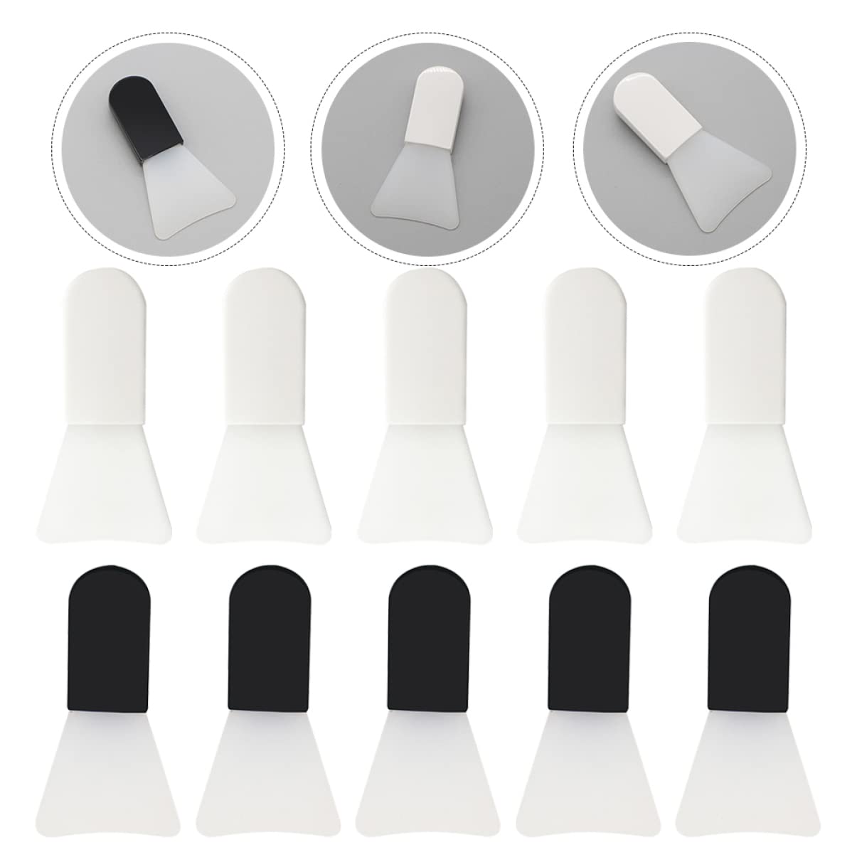 10PCS Silicone Cleaning Brush Set - Soft Facial Scraper Tool for Mud Masks, Makeup Applicator & Household Cleaning | Gentle Skin Care & Home Cleaning Kit