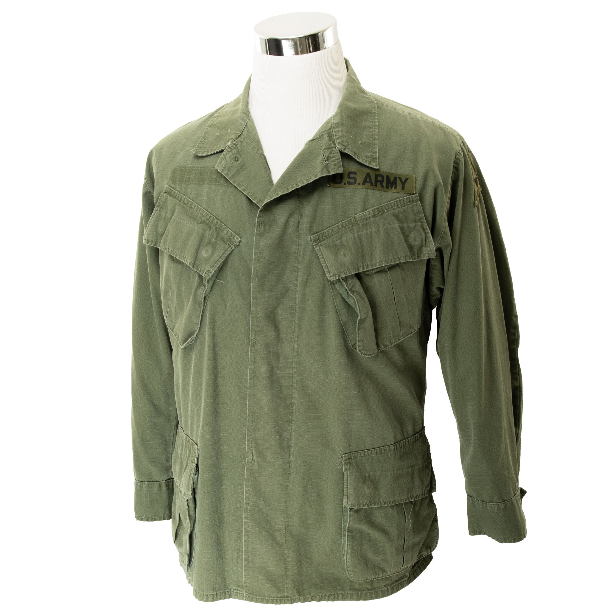 Vintage US Army Rip Stop Tropical Combat Jacket - 1970 Vietnam War Era - Medium Short Size - Military Surplus & Outdoor Adventure Gear