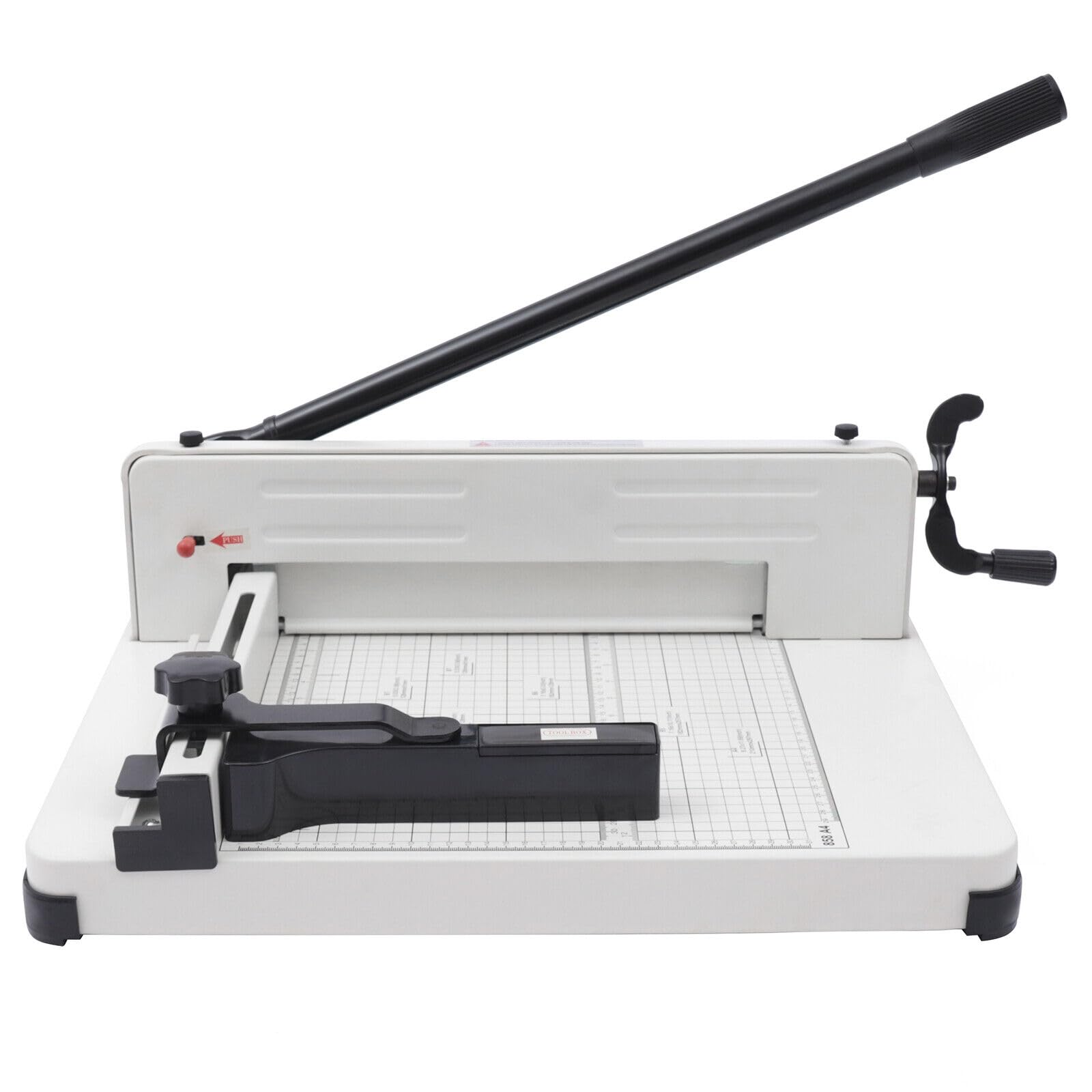 Heavy Duty 12 Inch Guillotine Paper Cutter - 500 Sheet Capacity for A4 B4 A5 B6 B7 Paper - Metal Base Cardstock & Leather Trimmer for Office, Home, School - Perfect for Crafting, Scrapbooking & Document Cutting