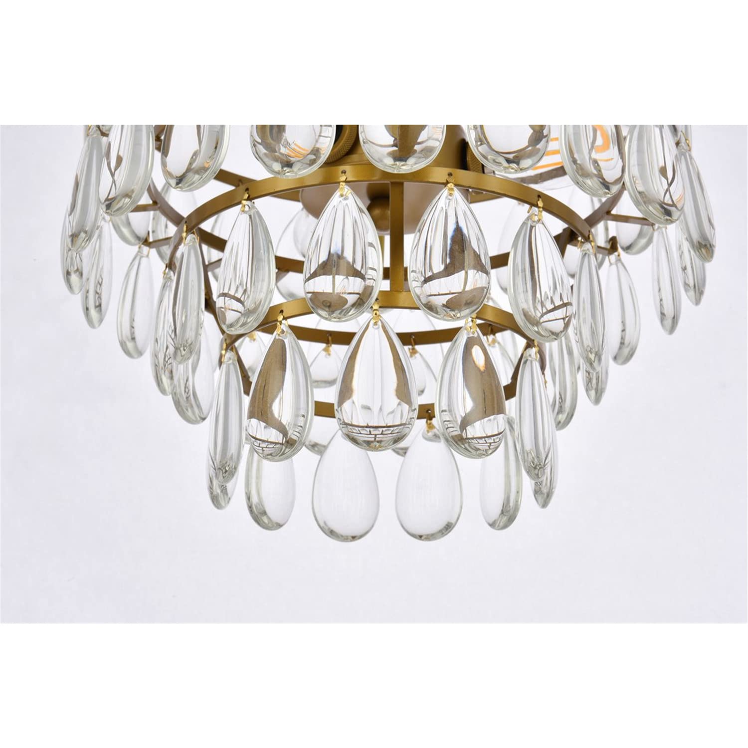 12 Inch Brass Flush Mount Ceiling Light - Modern Indoor Lighting Fixture for Living Room, Bedroom & Kitchen | Bright & Stylish Home Decor
