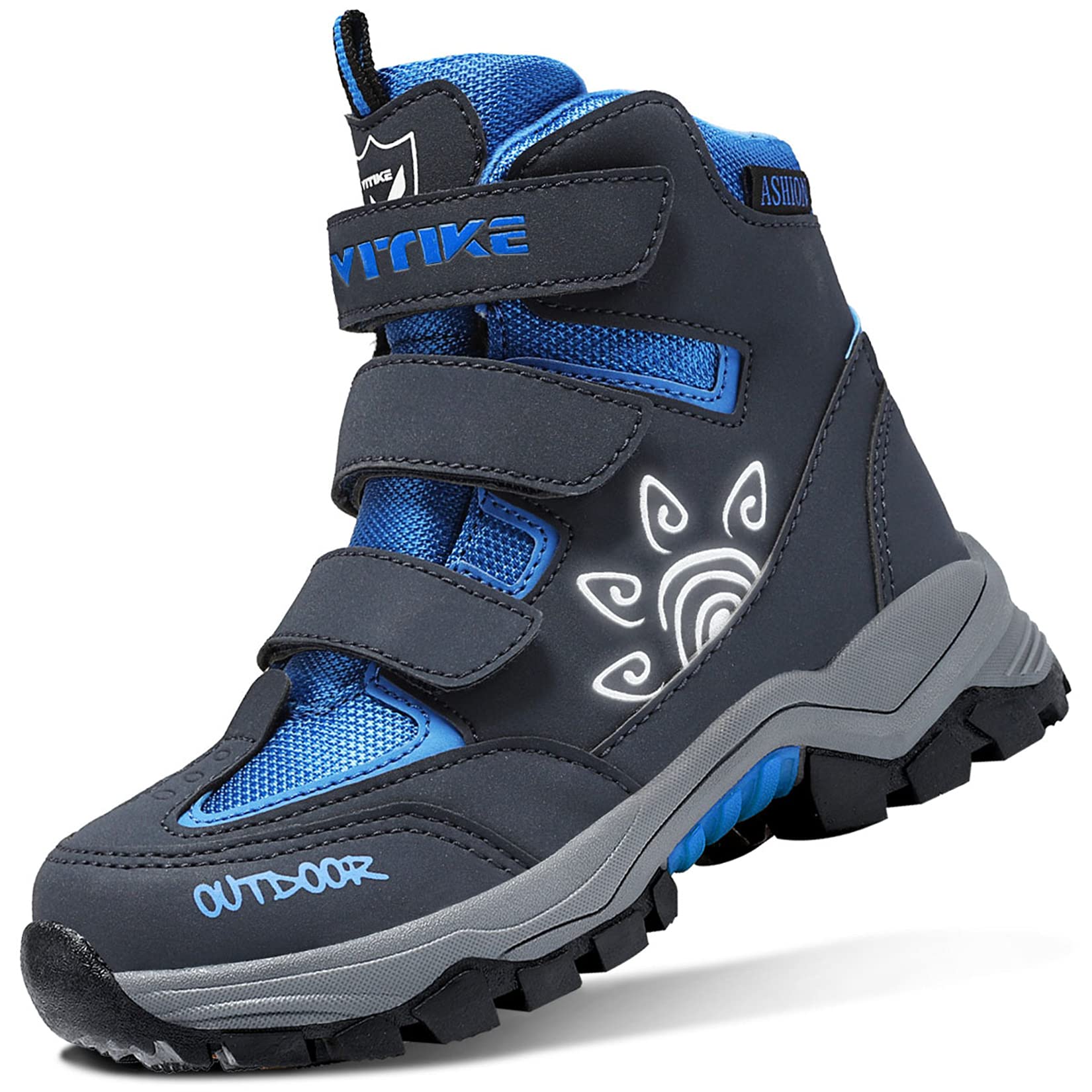 Littleplum Boys' Waterproof Snow Boots - Winter Anti-Slip Hiking Shoes for Toddlers & Kids | Outdoor Play, Snow Day & Cold Weather Activities