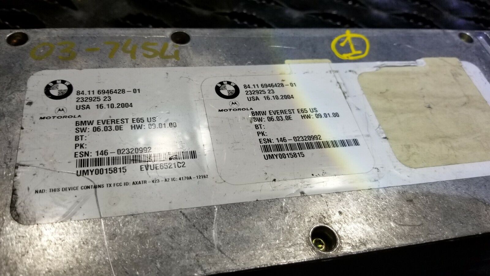 Original BMW Bluetooth Control Module 84.11-6946428-01 OEM N1 for 2002-2005 745i & 745Li - Wireless Connectivity Upgrade for Hands-Free Calling & Audio Streaming
