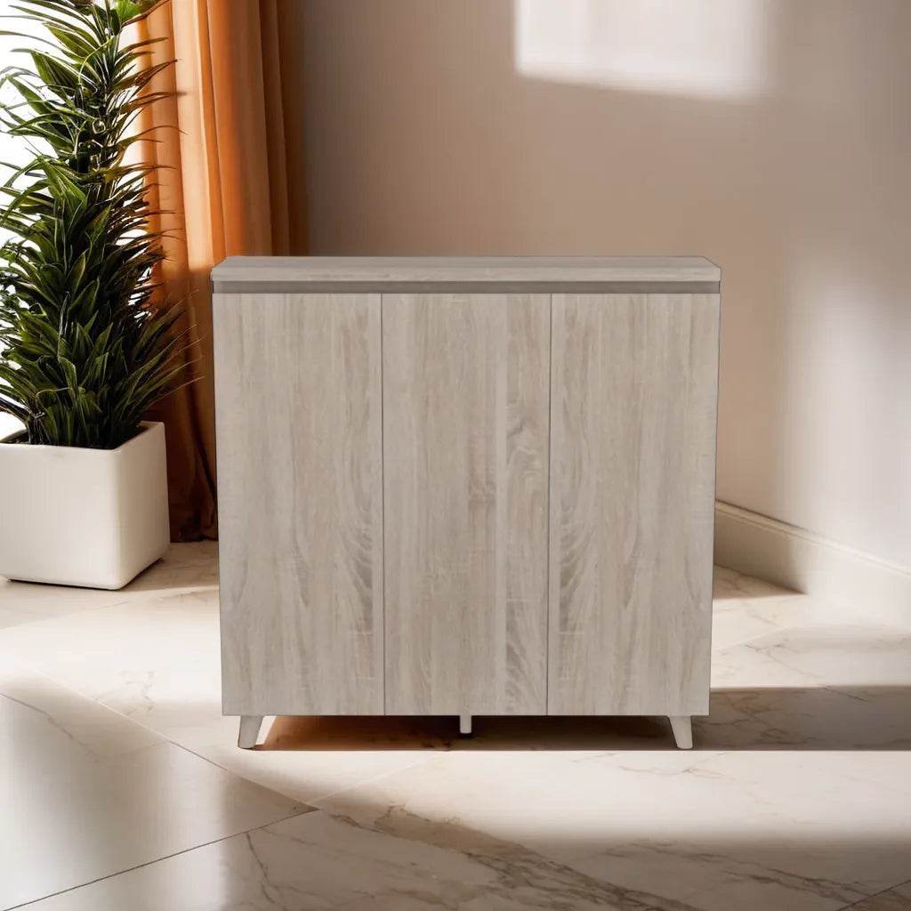 3-Door Mason Shoe Cabinet - Sturdy Storage Organizer for Entryway, Closet & Mudroom - Perfect for Shoes, Boots & Accessories | Space-Saving Home Decor Solution