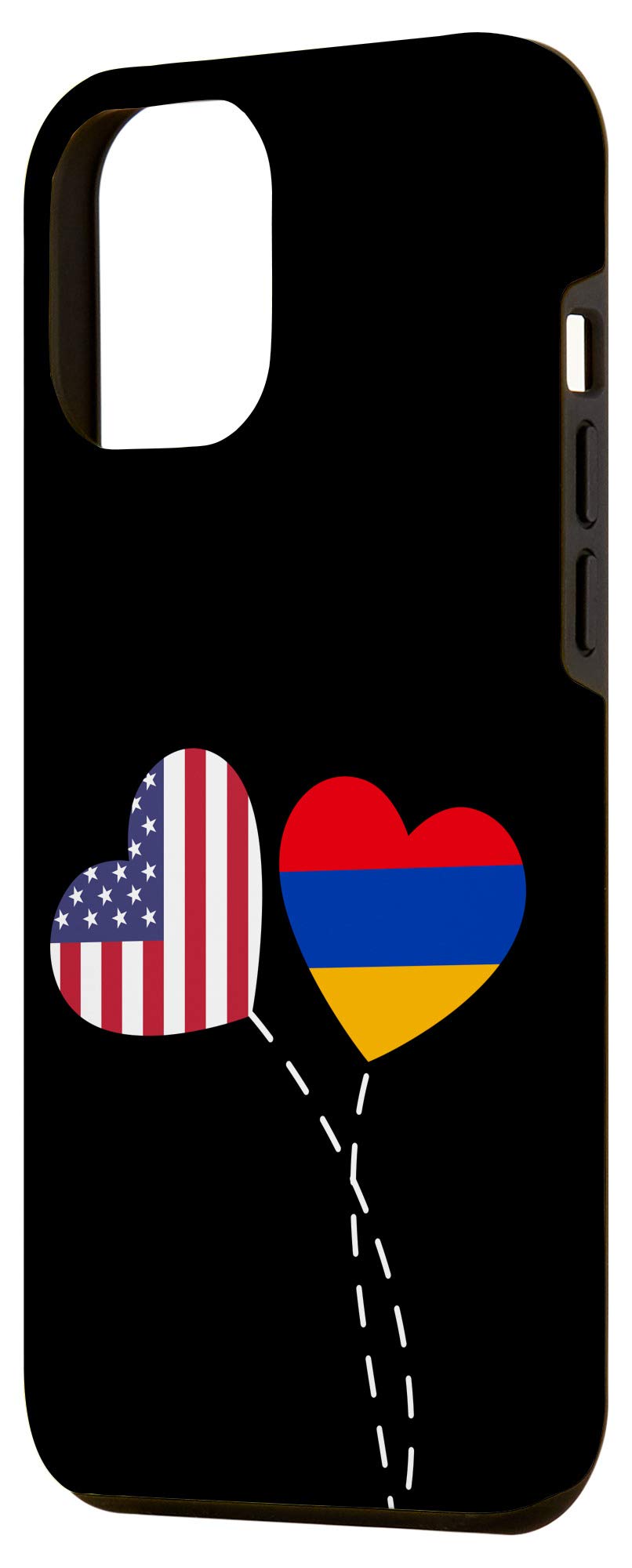 iPhone 12 Pro Max Case - Armenian Flag & USA Heart Design | Premium Protective Cover for Armenian Americans | Perfect for Daily Use, Travel & Showing Cultural Pride