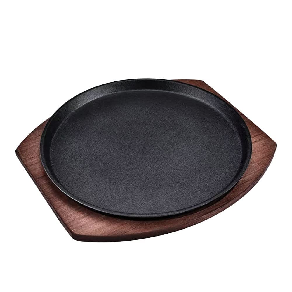 12 Inch Cast Iron Skillet - Heavy Duty Round Pan for Home & Restaurant Cooking - Perfect for Rotisserie, Grilling, Baking & Stovetop Use
