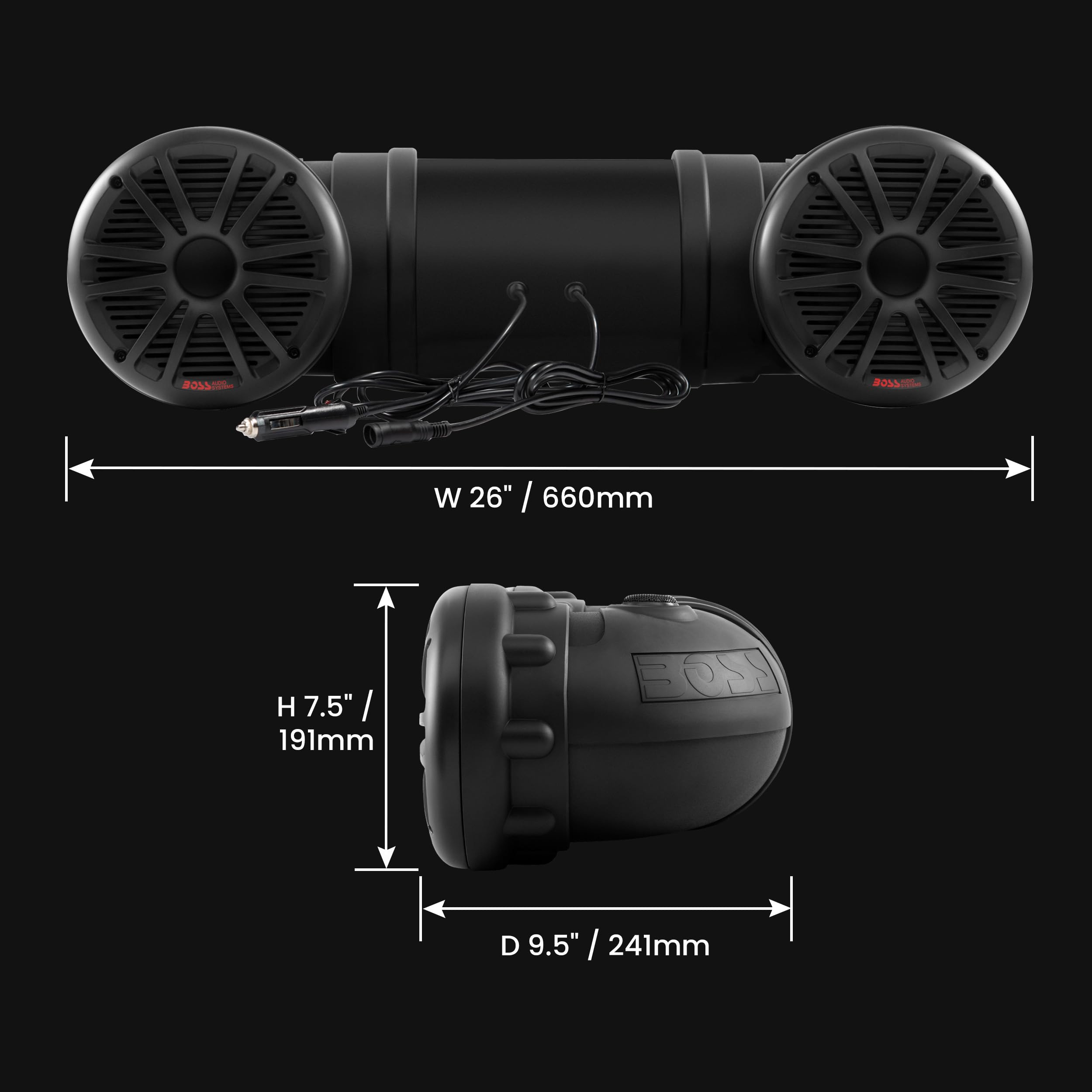 BOSS Audio Systems ATV25B ATV UTV Sound System - 6.5