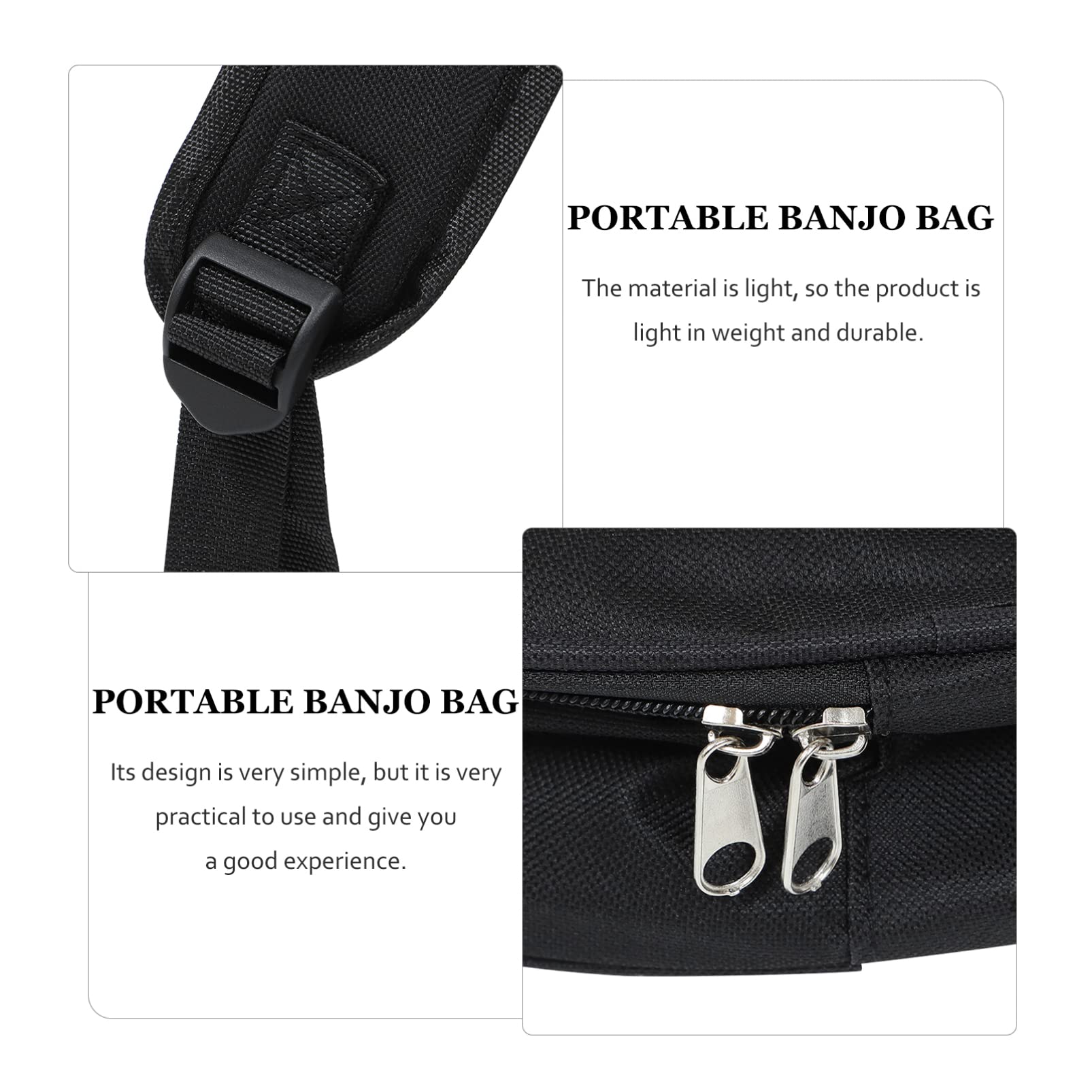 **Mikinona 5-String Banjo Case - Padded Travel & Storage Bag for Banjos, Durable Protection for String Instruments - Perfect for Gigging, Touring & Home Storage**
