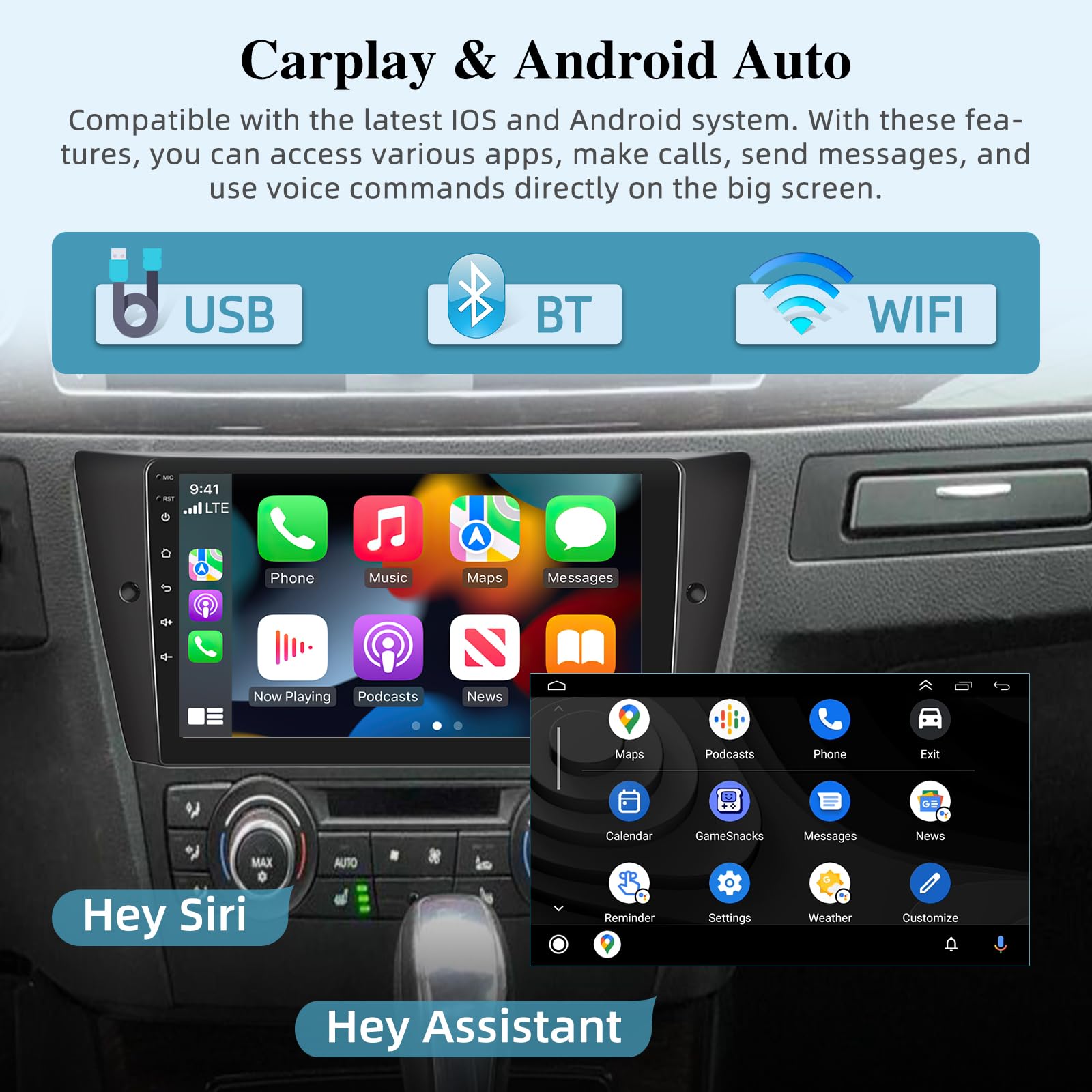 2+64GB Android Car Stereo for BMW 328i 335i E90/E91/E92/E93 (2005-2011) - 9