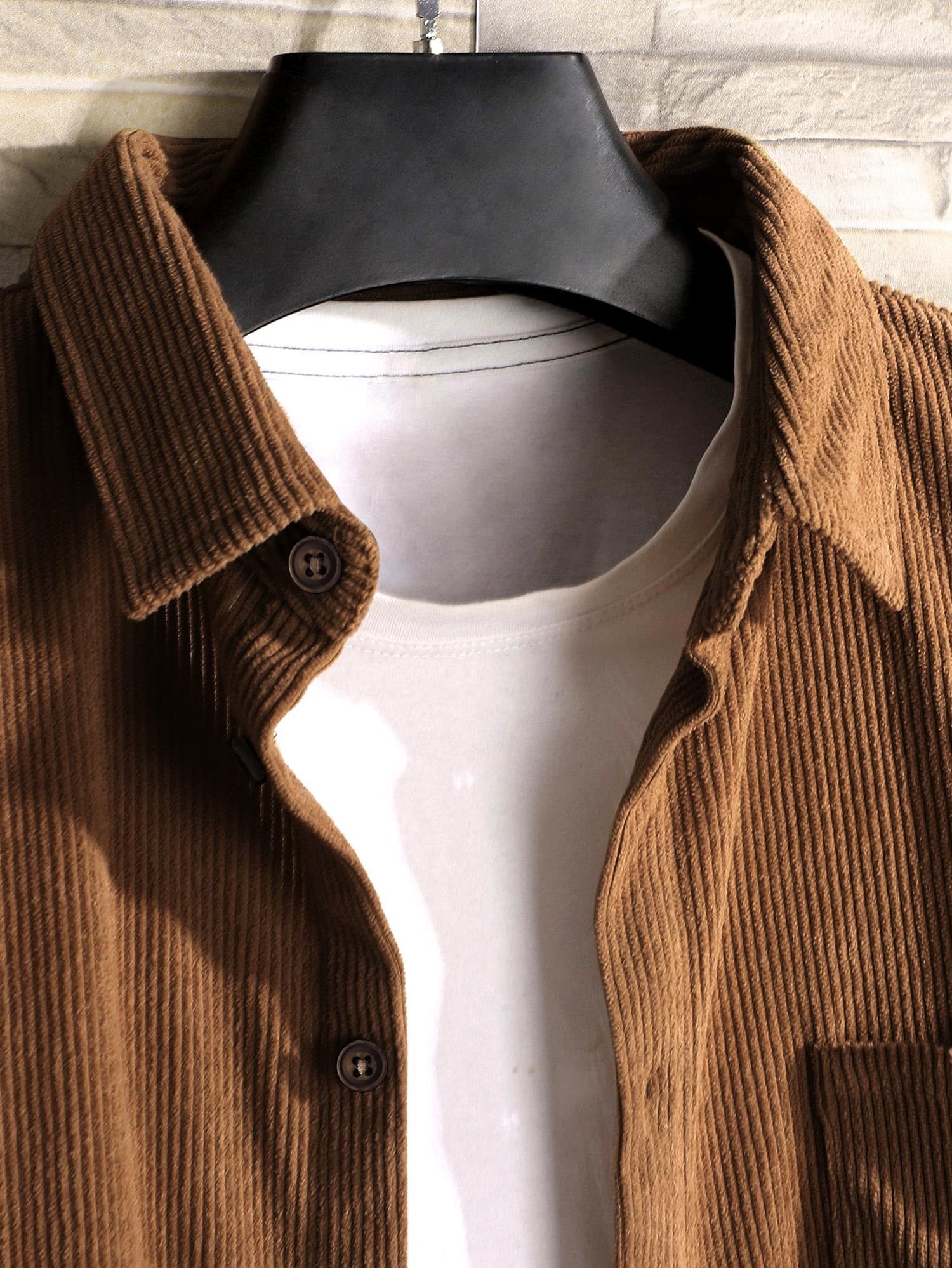 Men's Corduroy Shirt Jacket - Button Down Long Sleeve Work Shirt with Pocket | Casual & Outdoor Wear for Fall & Winter