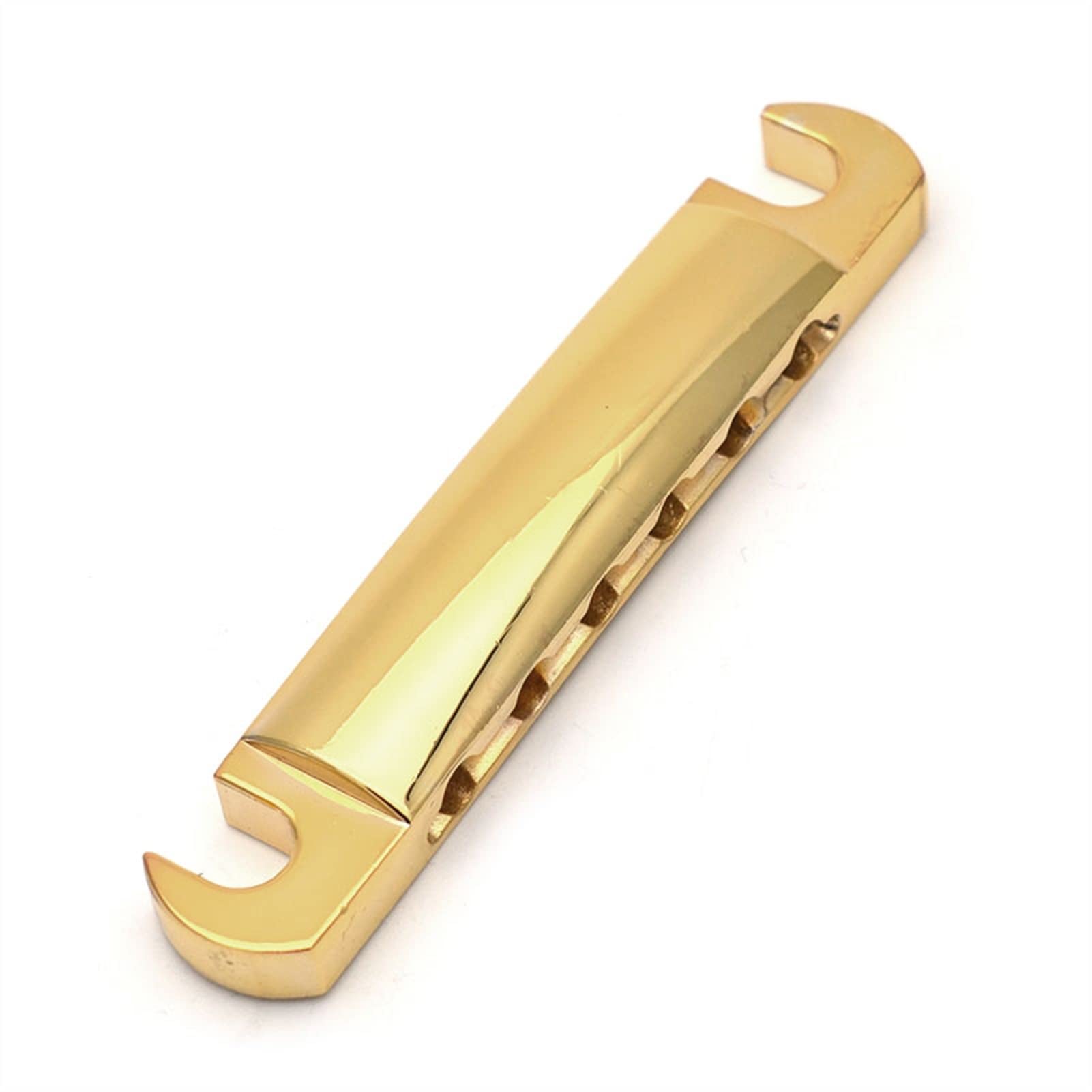 Gold/Black/Chrome 6-String Saddle Tune-O-Matic Bridge for Les Paul Electric Guitar - Premium Replacement Bridge (Gold) - Perfect for Rock, Blues & Studio Recording