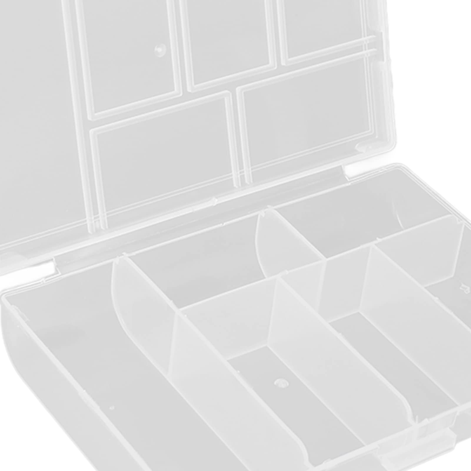 6 Grid Clear Plastic Storage Box with Sealing Cover - Organize Jewelry, Beads, Crafts & Small Accessories | Perfect for DIY Projects, Craft Rooms & Home Organization