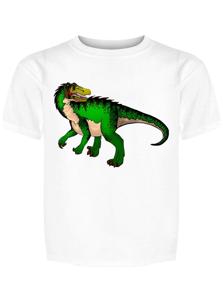 Smartprints Cute Baryonyx Dinosaur T-Shirt for Men - White Graphic Dino Tee - Casual Wear & Gifts for Dinosaur Lovers