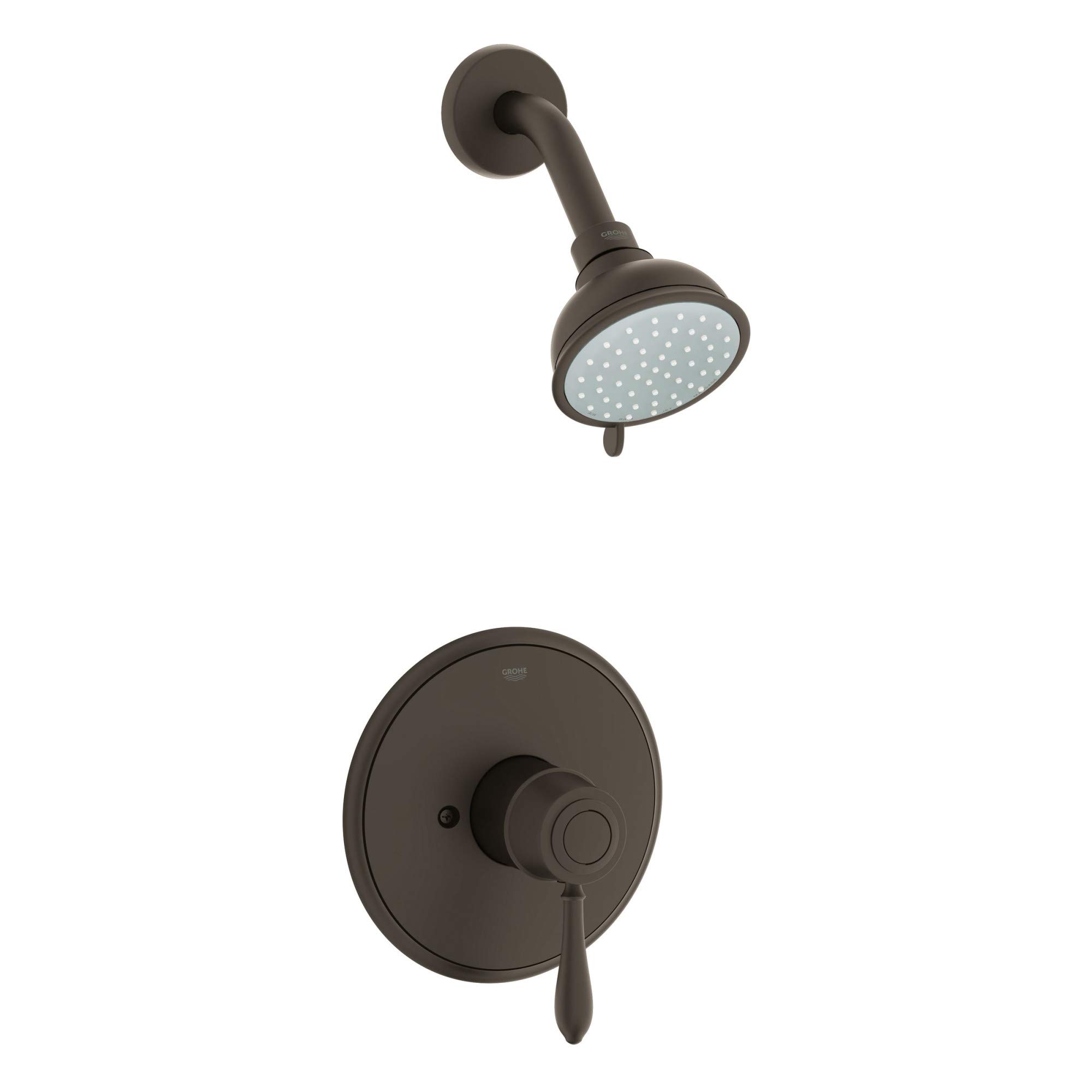 Growe 35046000 Fairborn Shower Trim Kit with Single-Function Showerhead & DreamSpray Technology - Perfect for Modern Bathroom Renovations & Spa-Like Shower Experience