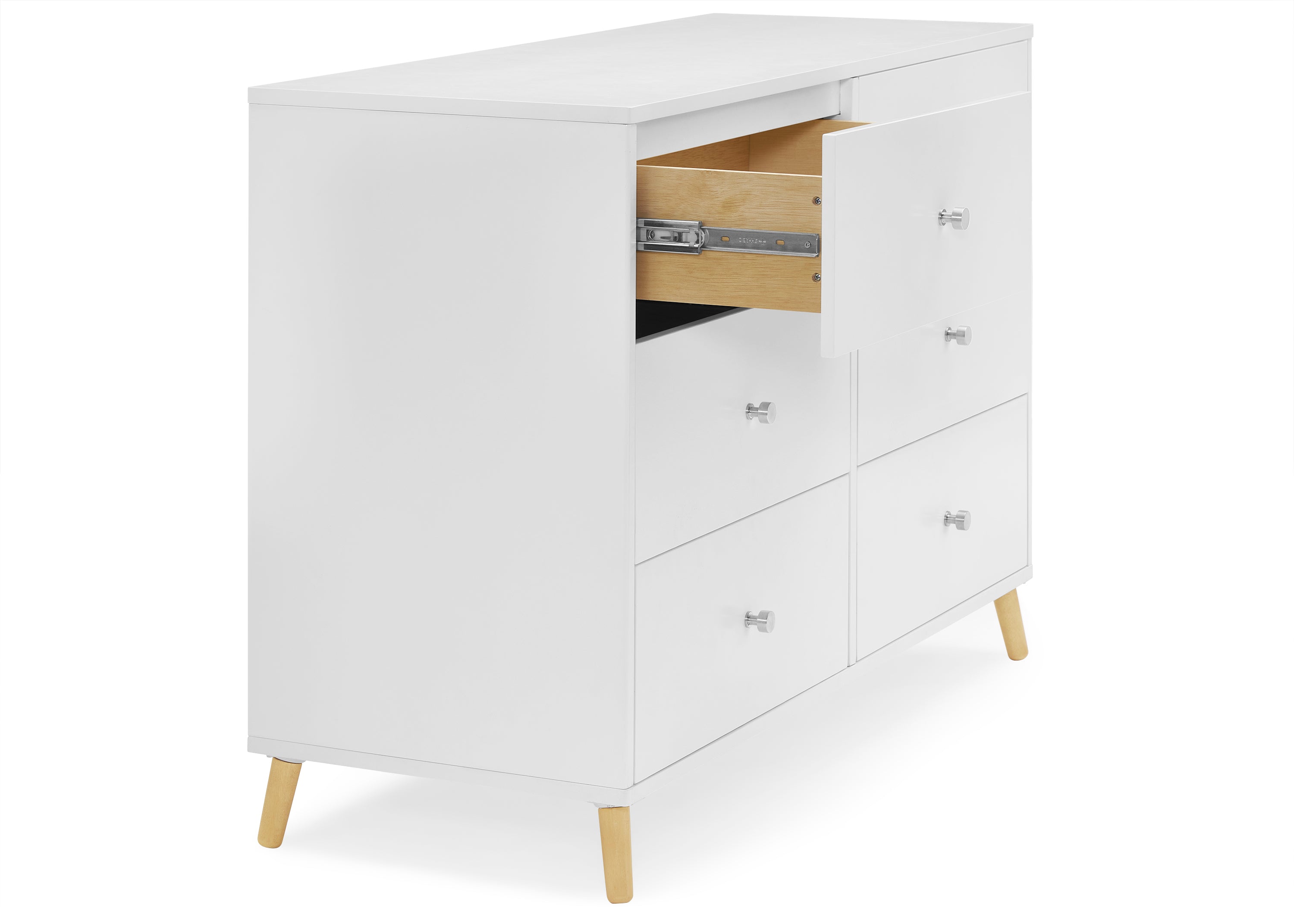 Jordan 6-Drawer Dresser with Interlocking Drawers - Sturdy Bedroom Storage Organizer for Clothes, Linens & Accessories - Perfect for Master Bedroom, Guest Room & Dormitory