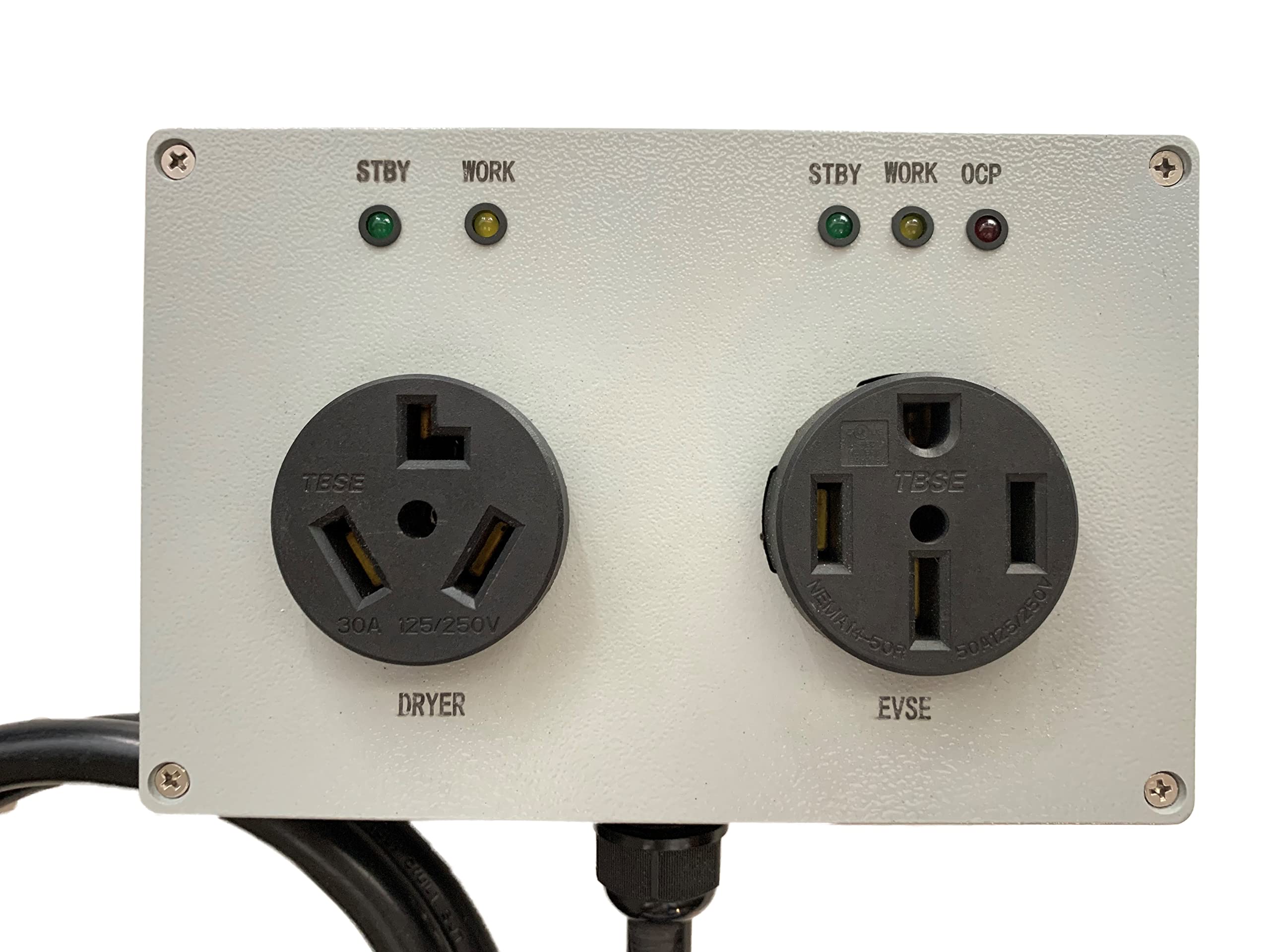 NEMA 14-30 Plug Splitter for Dryer and EV Charger - 240V 30A Y Adapter for Laundry Room & Electric Vehicle Charging