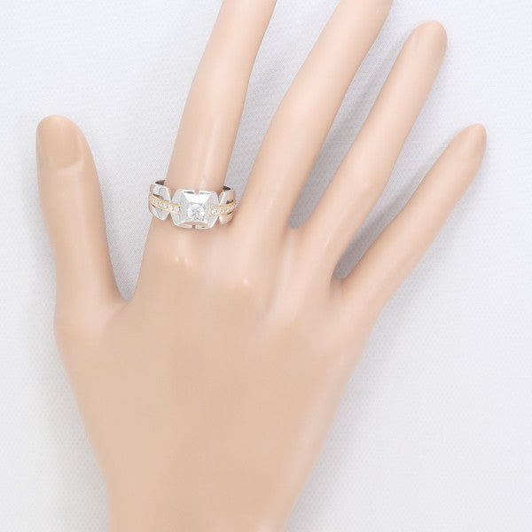 18K White Gold & Pink Gold Diamond Ring - 9.2g Elegant Wedding Band, Anniversary Gift for Her, Perfect for Engagement & Special Occasions