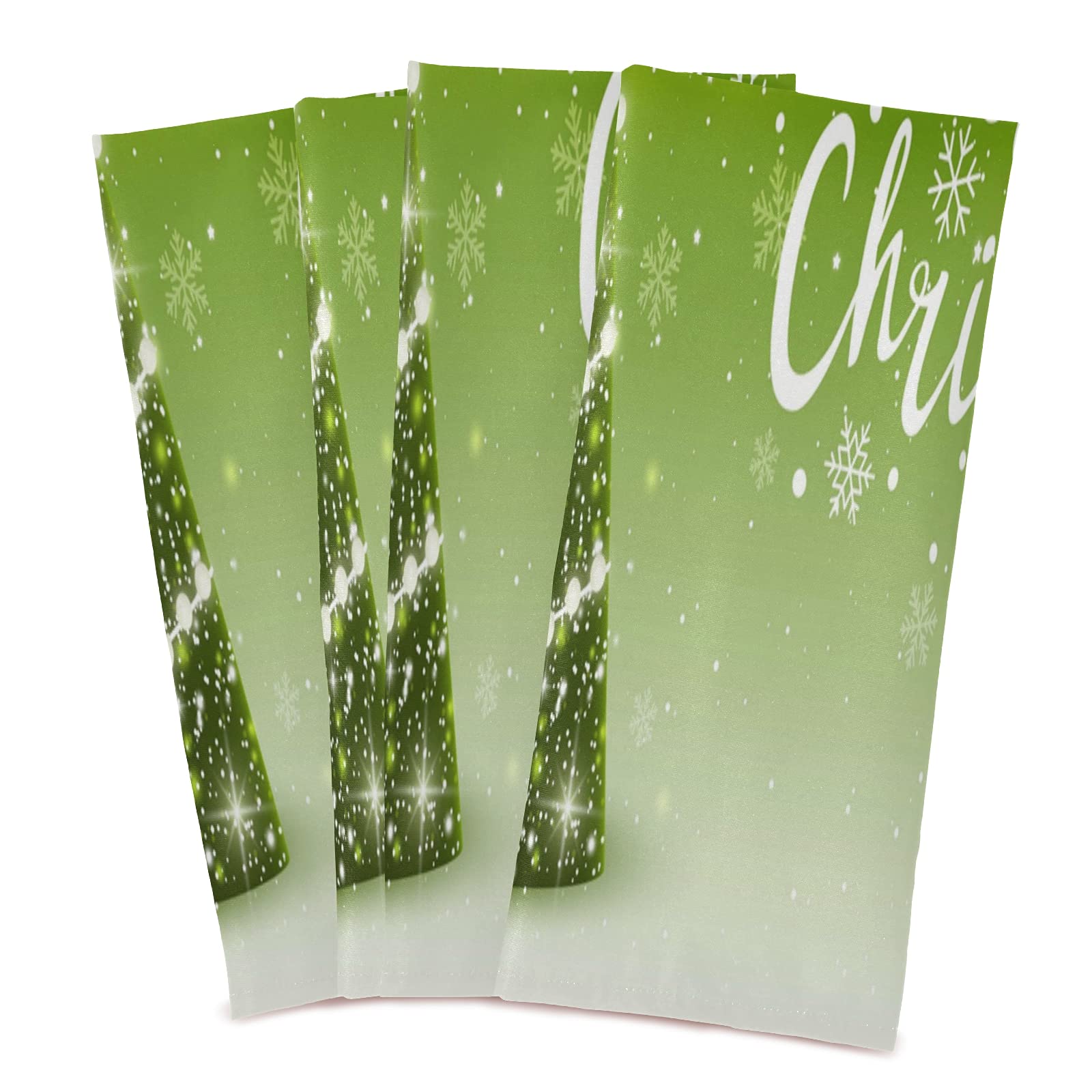 ALAZA Christmas Trees Decorative Kitchen Dish Towels Set of 6 - Soft & Absorbent Hand Towels for Home Cleaning, Dishcloths (18x28 Inch) - Perfect for Holiday Cooking, Baking, and Festive Kitchen Decor