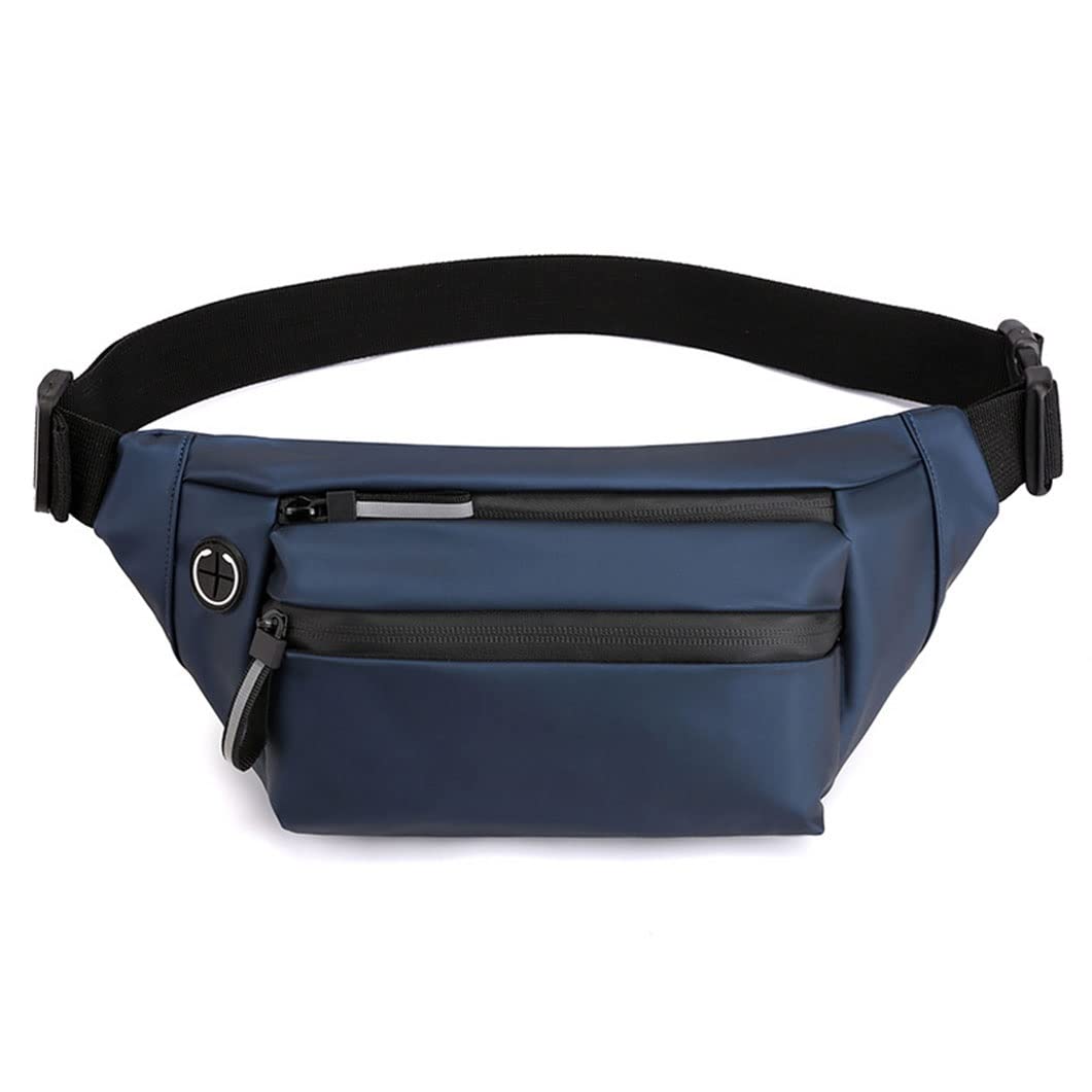 Feijia Sports Fanny Pack for Men & Women - Waterproof Oxford Cloth Waist Bag with Adjustable Belt - Perfect for Travel, Hiking, Cycling, Workout & Everyday Use (Blue) - Ideal for Outdoor Adventures, Gym Sessions & Casual Wear