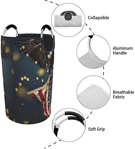 82L X-Large Collapsible Laundry Hamper with Aluminum Handles - Tall Round Clothes Storage Basket for Kids, Dorm Room & Home Organization | Perfect for Laundry Day, Toy Storage & Bedroom Organization