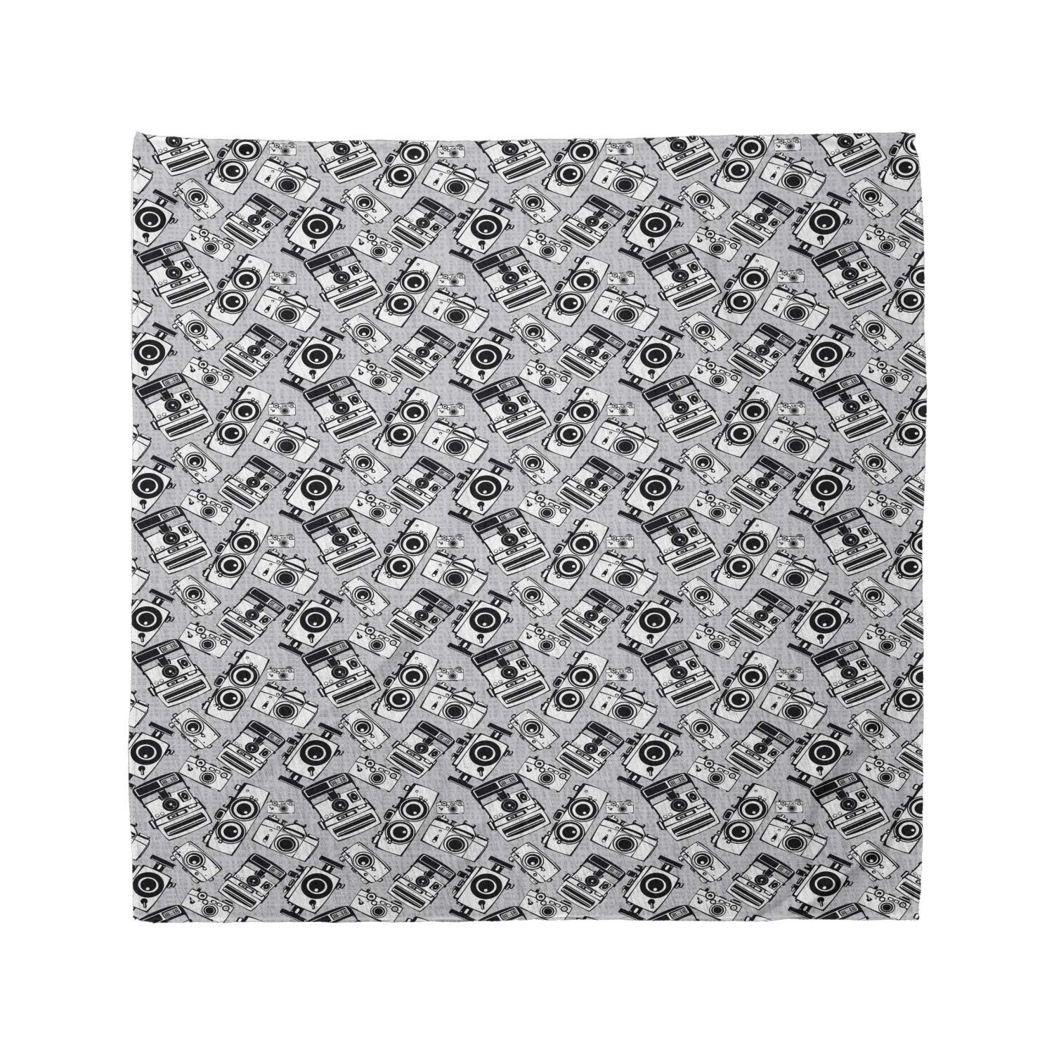 Ambesonne Vintage Camera Print Bandana - Unisex Hipster Head & Neck Scarf for Men & Women - Perfect for Music Festivals, Outdoor Adventures & Fashion Accessories