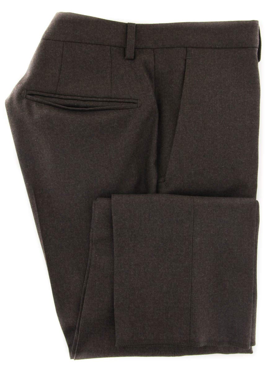 Incotex Brown Solid Wool Pants for Men - Slim Fit Dress Pants for Office, Business & Formal Occasions