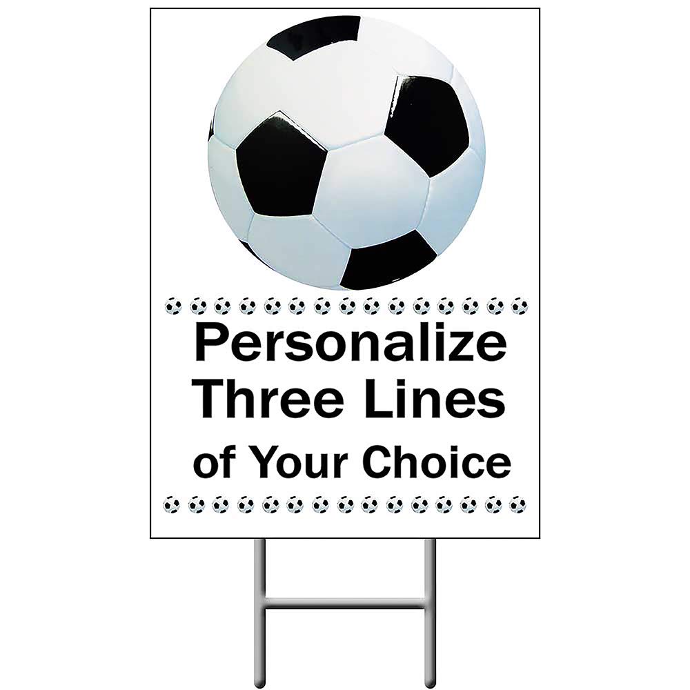 Custom Soccer Yard Sign - Personalized Sports Decor for Game Day, Tailgating & Fan Celebrations - Perfect for Birthdays, Team Parties & Home Decor by Partypro