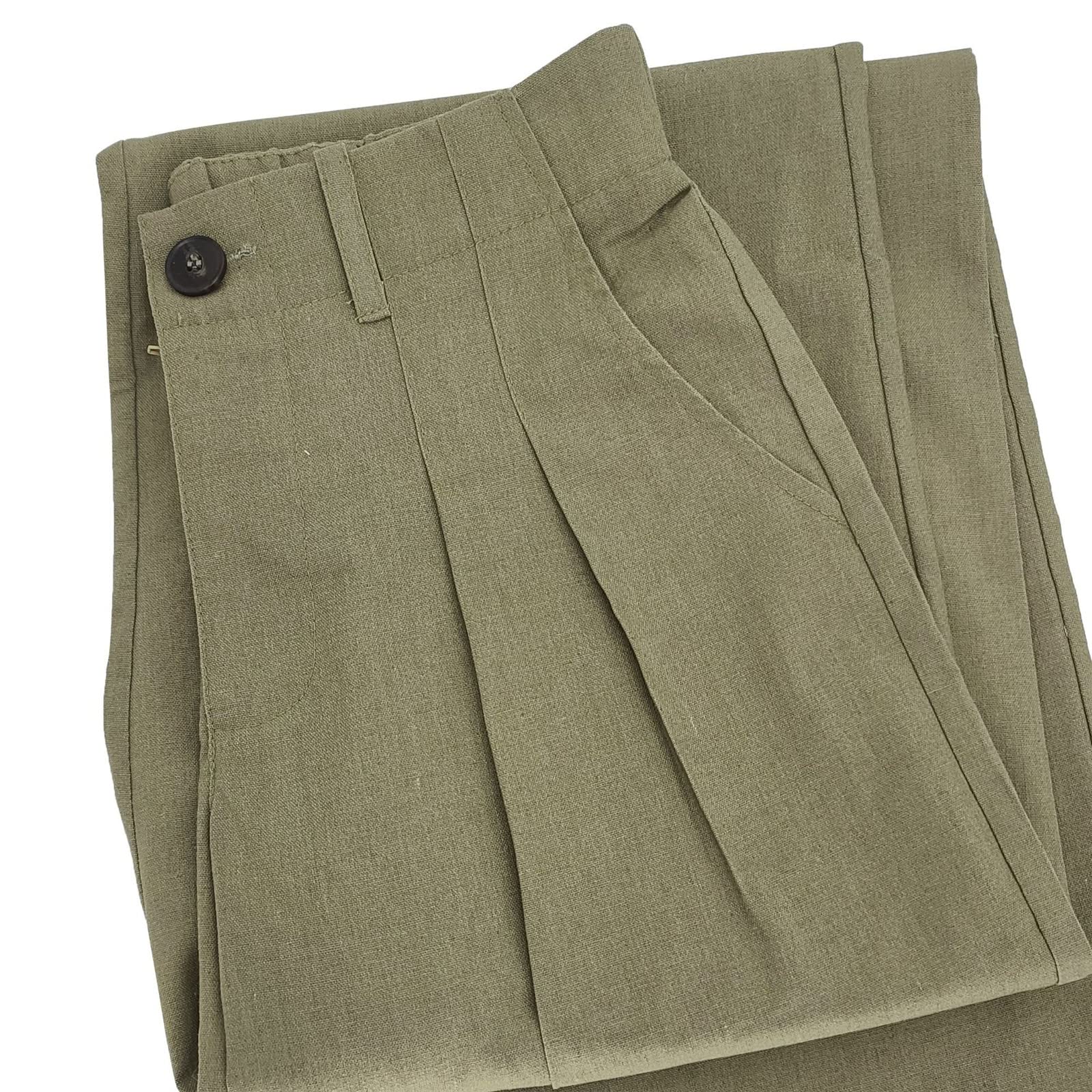 Kaimimei Women's High Waist Wide Leg Palazzo Pants - Straight Leg Loose Fit Cotton Linen Trousers for Casual, Office & Summer Outfits