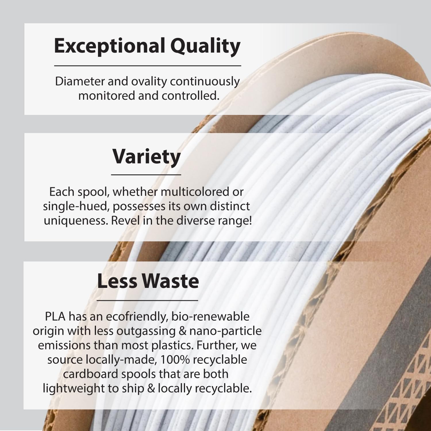 Protopasta 3D Printer Filament 1.75mm White Marble HT PLA - 500g Spool for 3D Printing, DIY Projects & Creative Models