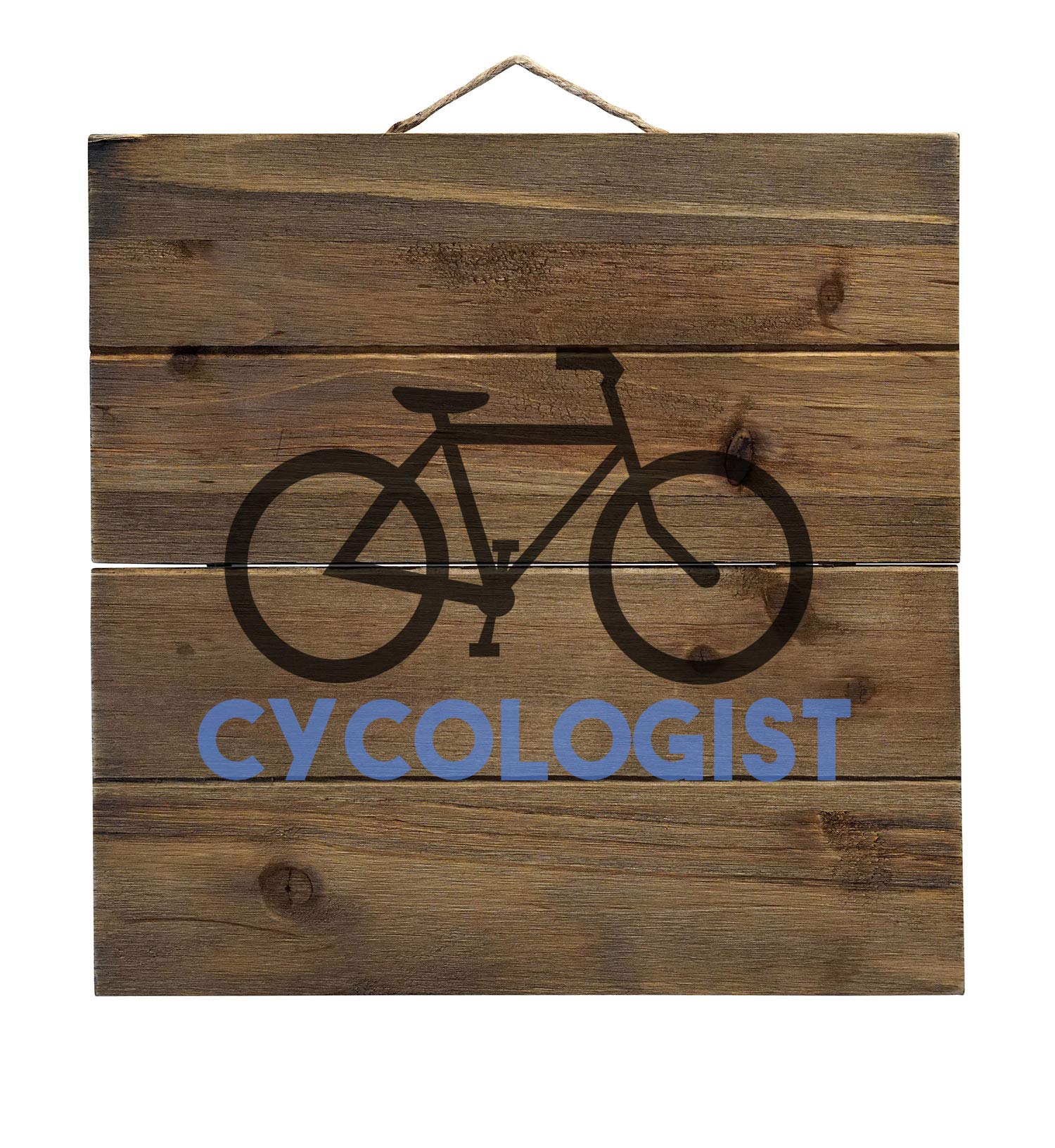 DistinctInk Wooden Bicycle Wall Art - Handcrafted Cycling Decor - Faux Pallet Design for Home, Office & Man Cave Decor