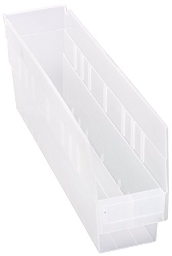 Quantum Storage QSB203CL 20-Pack Clear Plastic Shelf Bins - 6