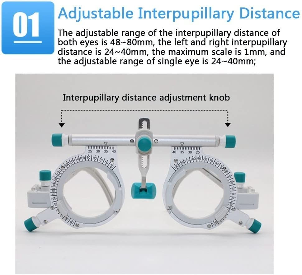 QIANMEI Multifunctional Optical Trial Frame - Pure Titanium Optometry Testing Frame with 5 Lens Slots for Eyeglass Prescription Testing | Perfect for Eye Exams, Vision Correction, and Optometry Clinics