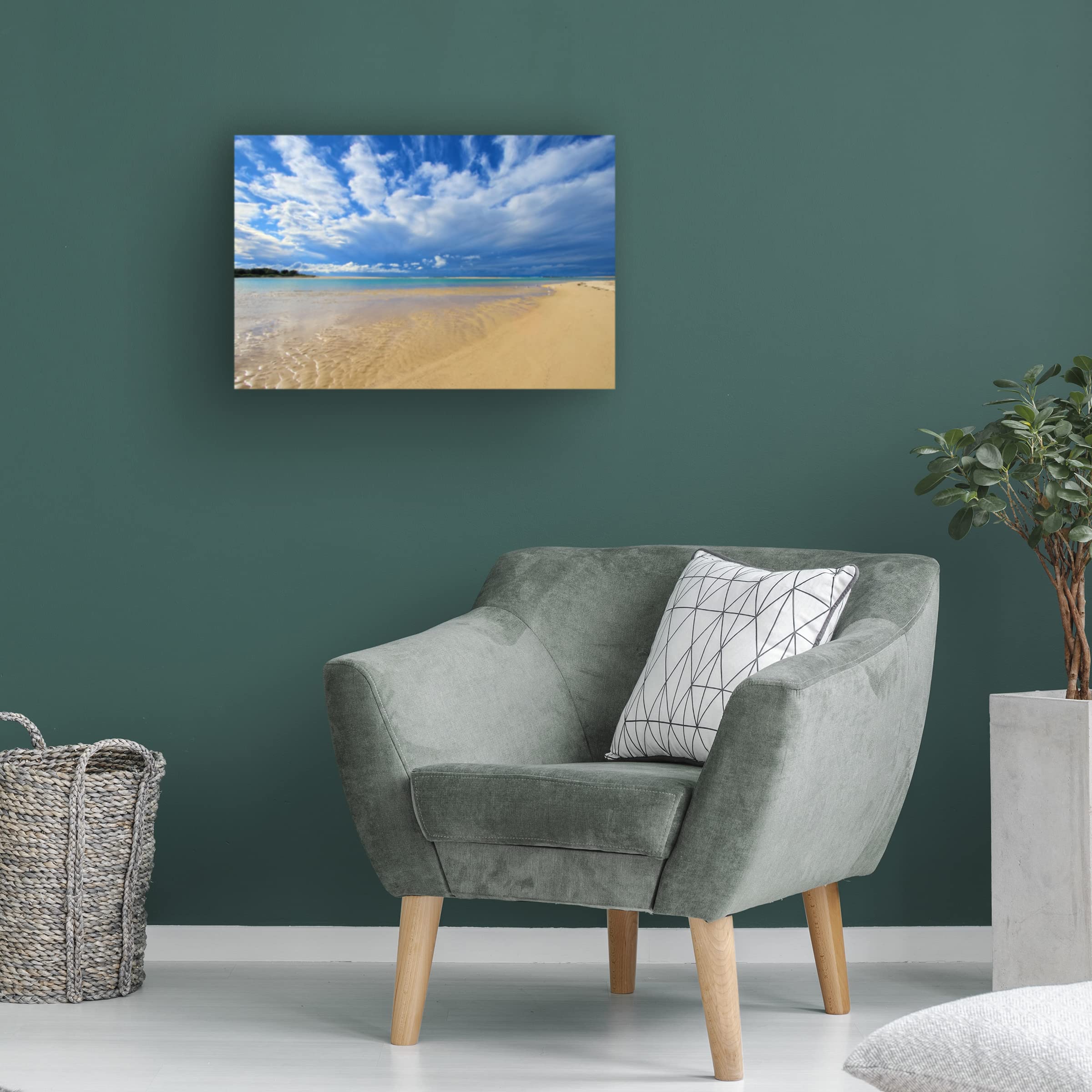 Beach Vibes Canvas Wall Art by Beata Czyzowska - Coastal Decor for Living Room, Bedroom & Office - Trademark Fine Art Collection