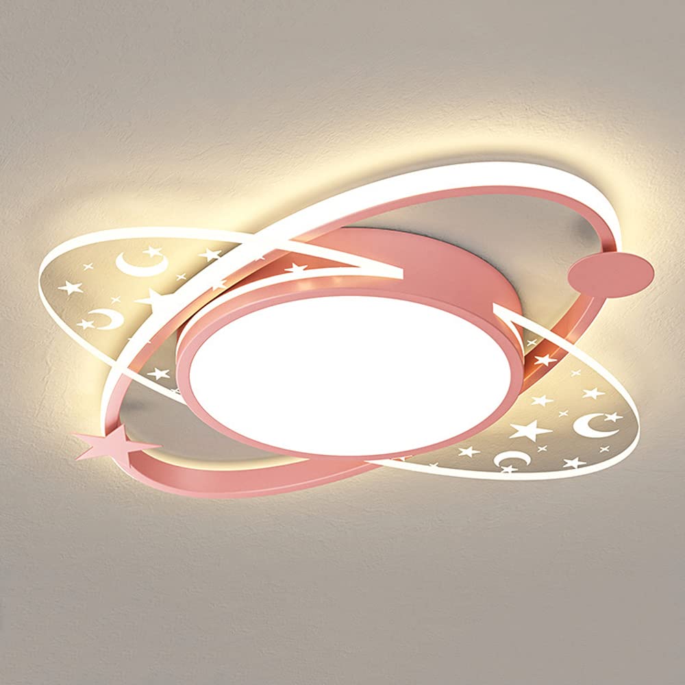 Dimmable LED Ceiling Light - Modern Acrylic Moon & Star Shaped Flush Mount Chandelier for Kids Room, Nursery, Bedroom & Hotel Decor | Soft Lighting for Nighttime Comfort & Themed Spaces
