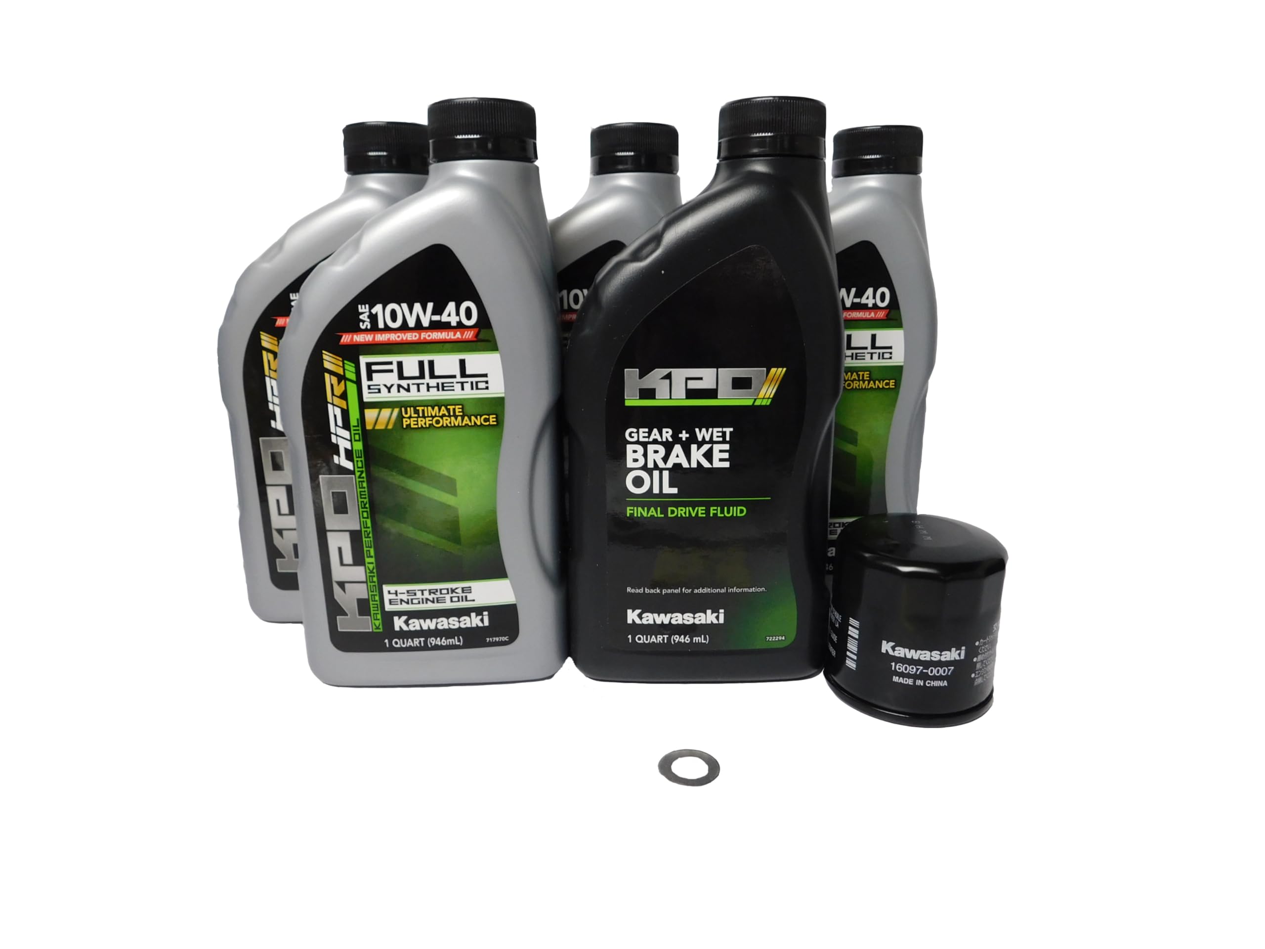 2005-2025 Kawasaki Brute Force 650 Teryx OEM Full Synthetic Engine Oil Change Kit - KAW158 - ATV & UTV Maintenance for Off-Road Performance