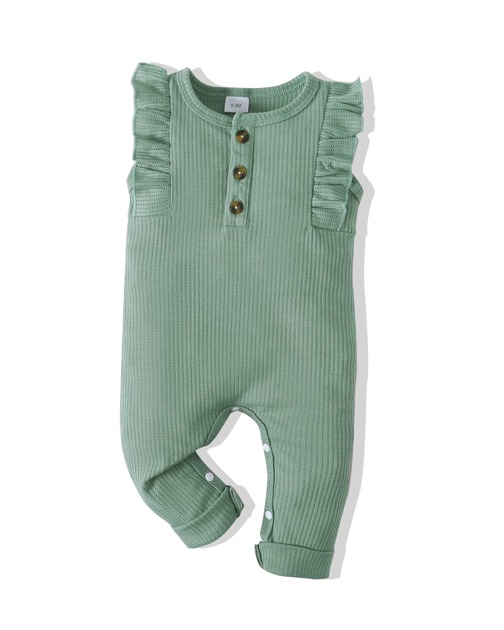 Renotemy Newborn Baby Girl Clothes - Soft Summer Romper Jumpsuit with Short Sleeves | Perfect for Playtime, Photo Shoots & Outdoor Activities