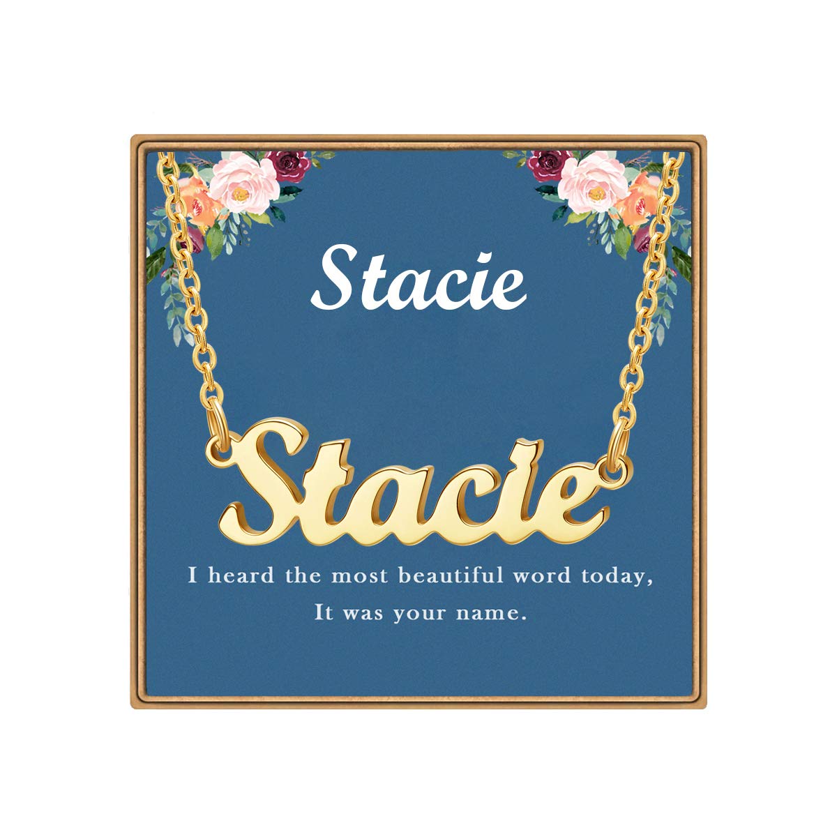 Personalized Name Necklace for Women & Teen Girls - Custom 14K Gold Plated Dainty Nameplate Jewelry - Unique Birthday Gift for Her - Perfect for Anniversaries, Graduation, Valentine's Day & Special Occasions